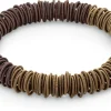 Armband Edelstahlfedern, Kupfer-Gold