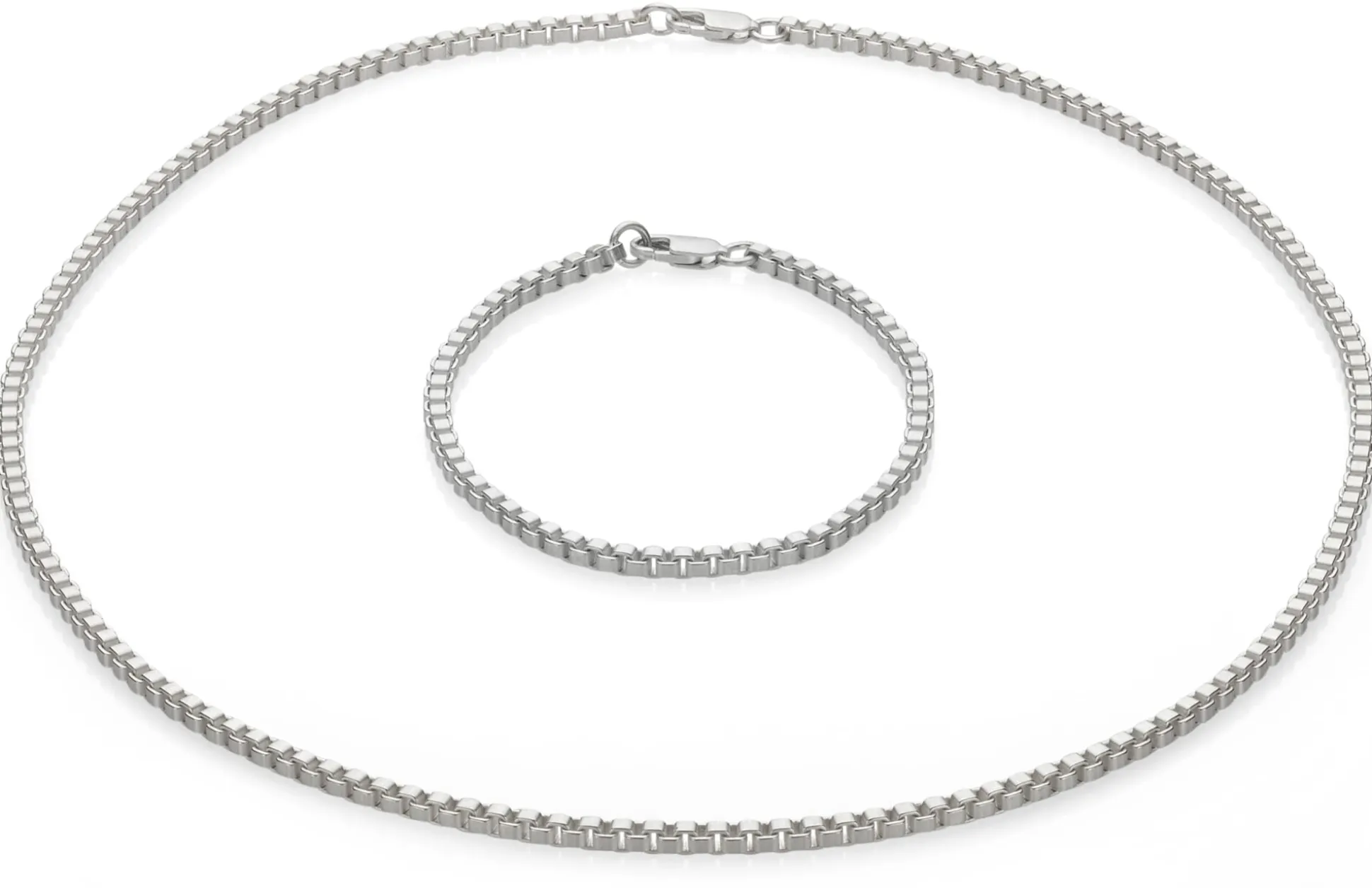 Armband Venezianer eckig, Silber