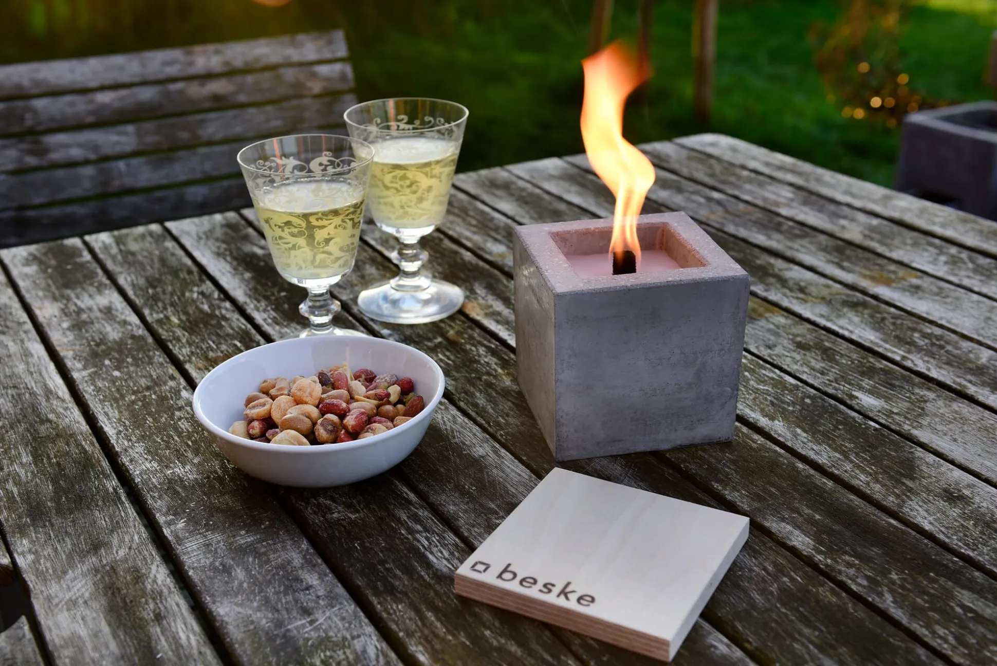 Betonfeuer Würfel