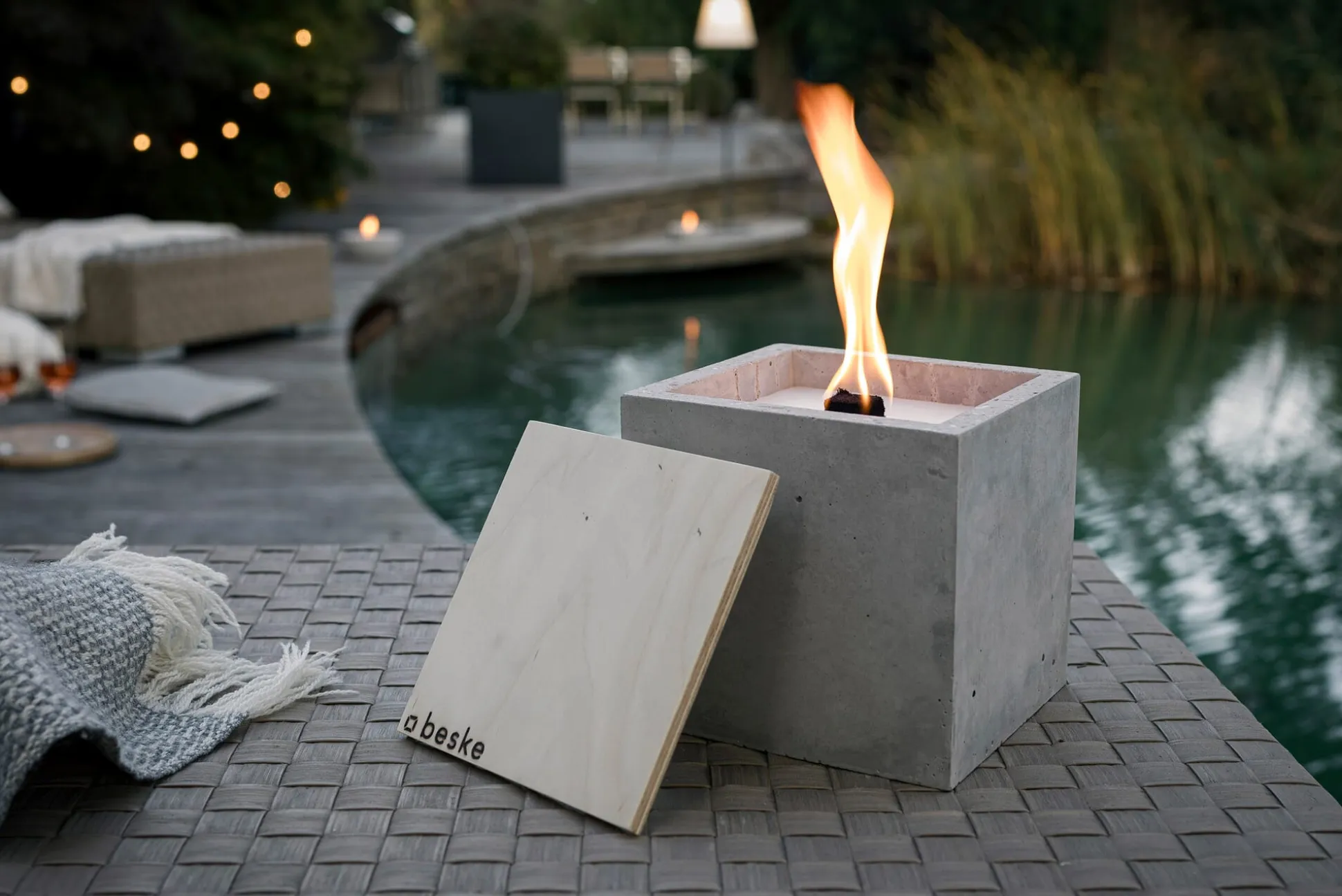 Betonfeuer Würfel
