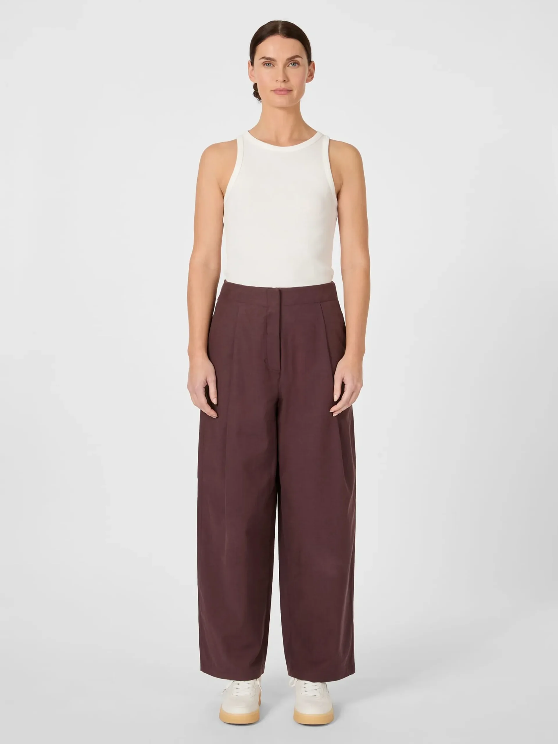 Damen-Bundfaltenhose
