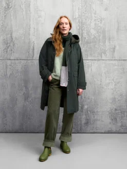 Damen-Cordhose weites Bein
