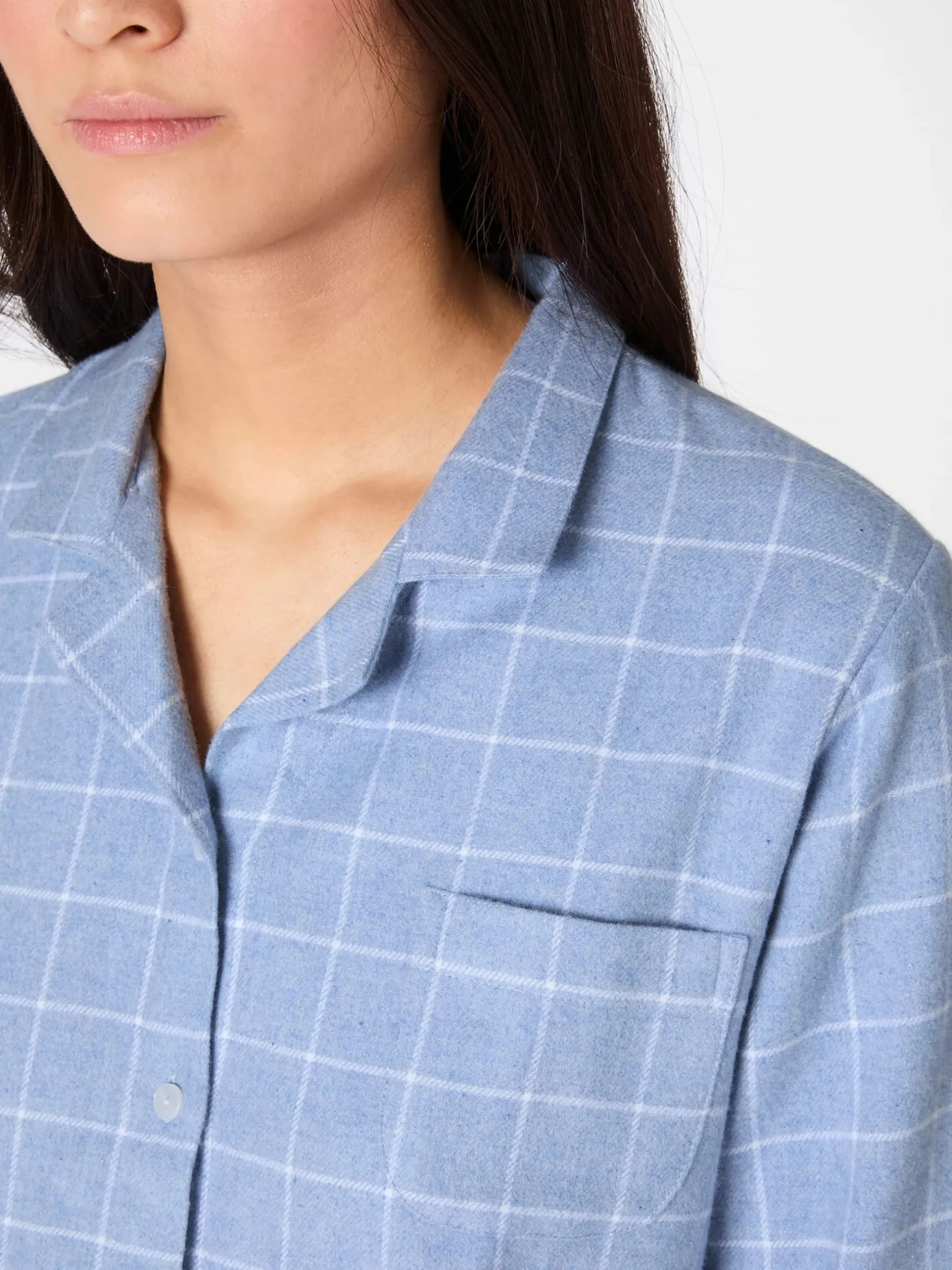 Damen-Flanellpyjama kariert
