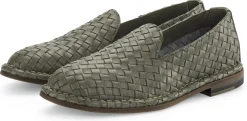 Damen-Lederslipper geflochten