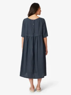 Damen-Leinenkleid