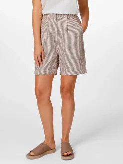 Damen-Leinenshorts gestreift