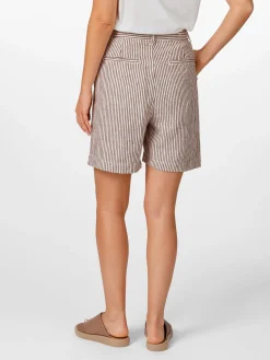 Damen-Leinenshorts gestreift