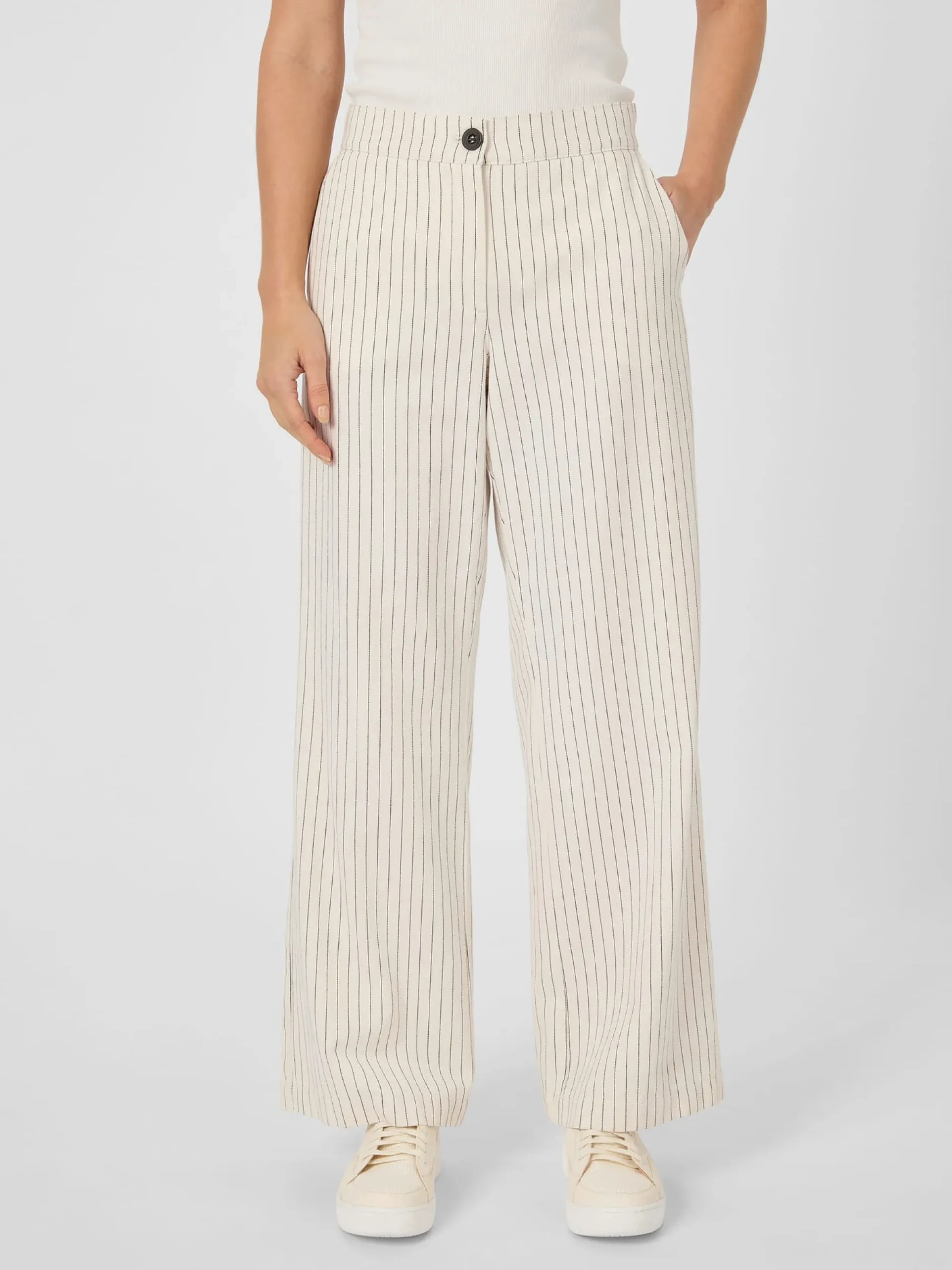 Damen-Marlenehose Nadelstreifen