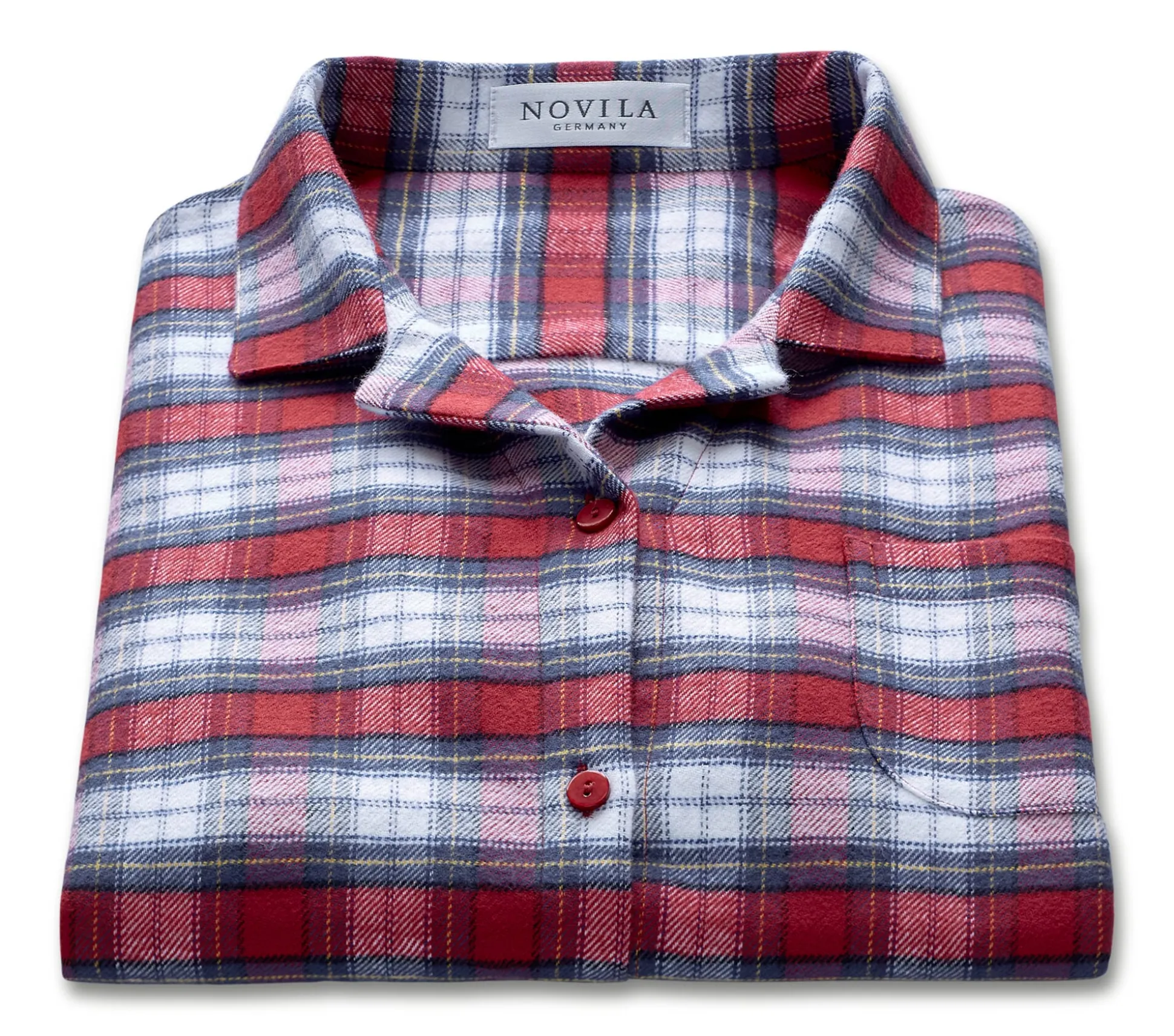 Damen-Nachthemd Flanell gemustert