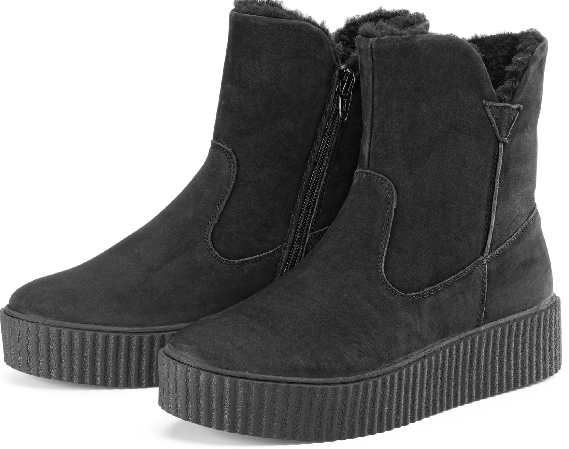 Damen-Nubukboot gefüttert