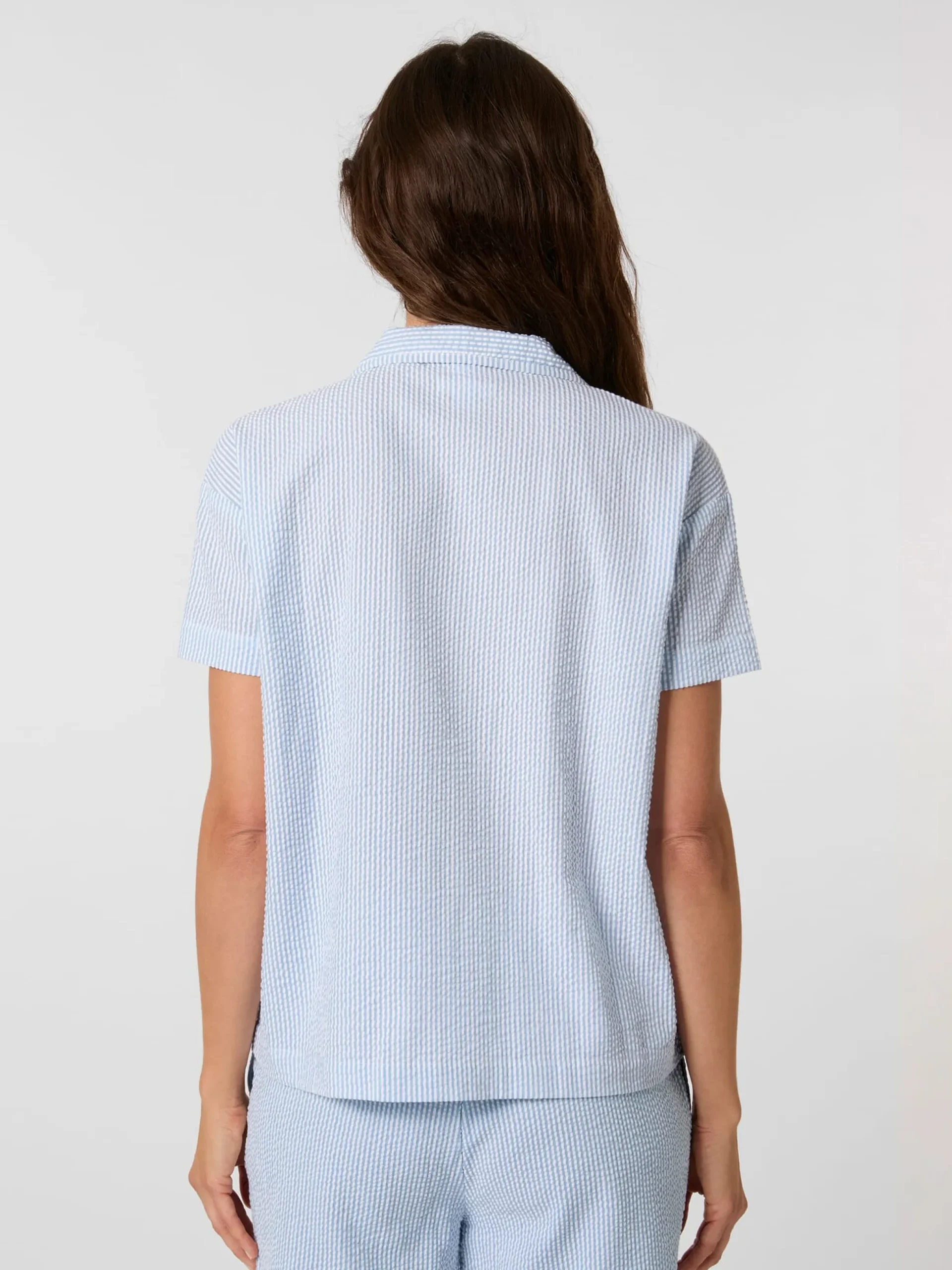 Damen-Pyjamashirt Seersucker