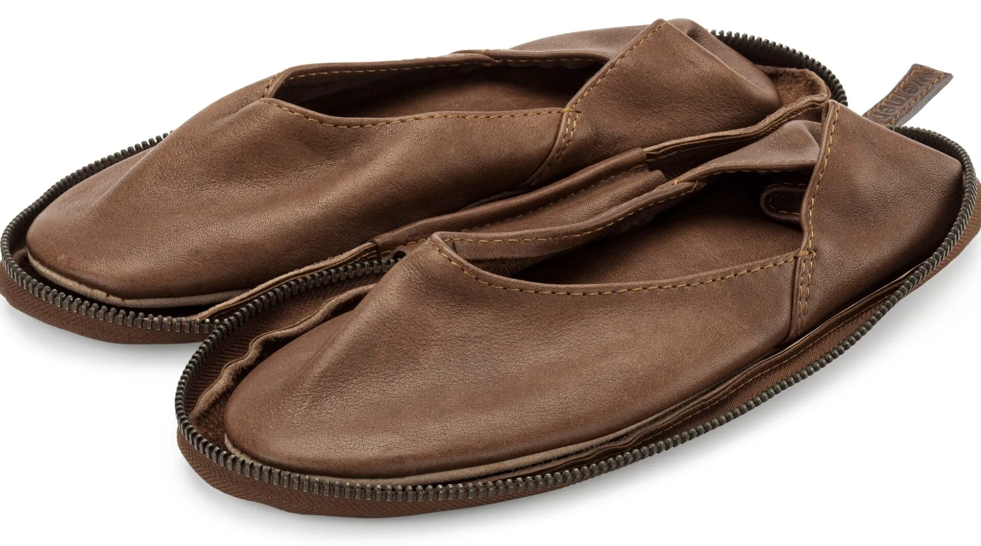 Damen-Reisepantoffel Leder