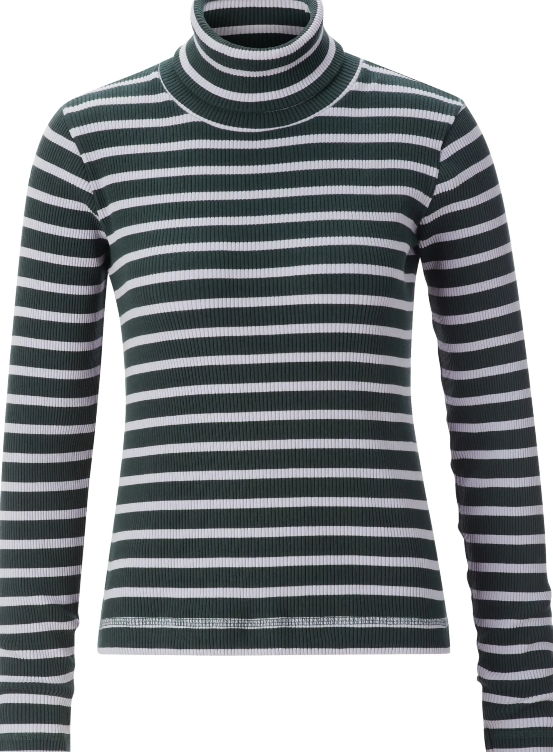 Damen-Rollkragenshirt gestreift