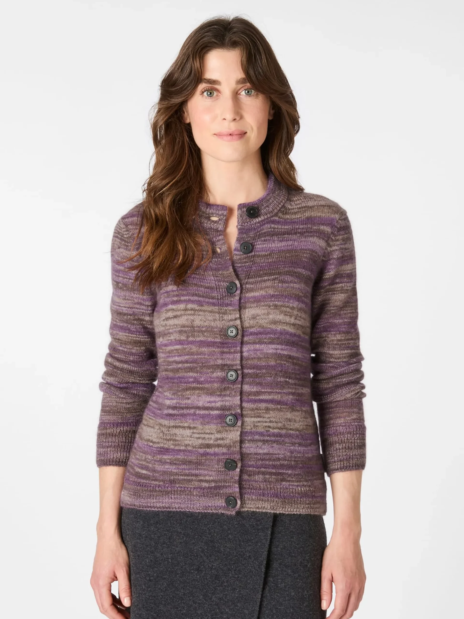 Damen-Strickjacke meliert