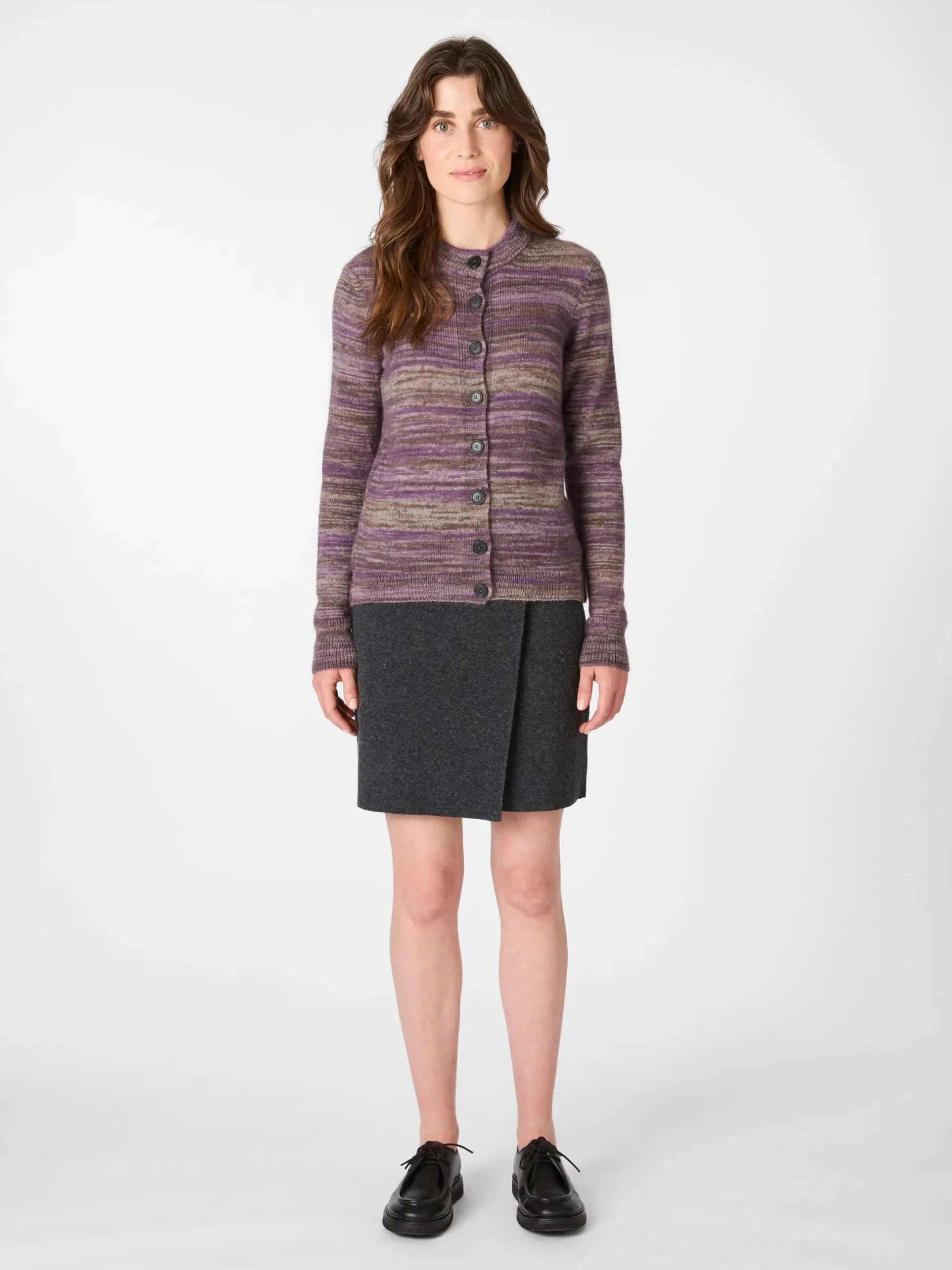 Damen-Strickjacke meliert