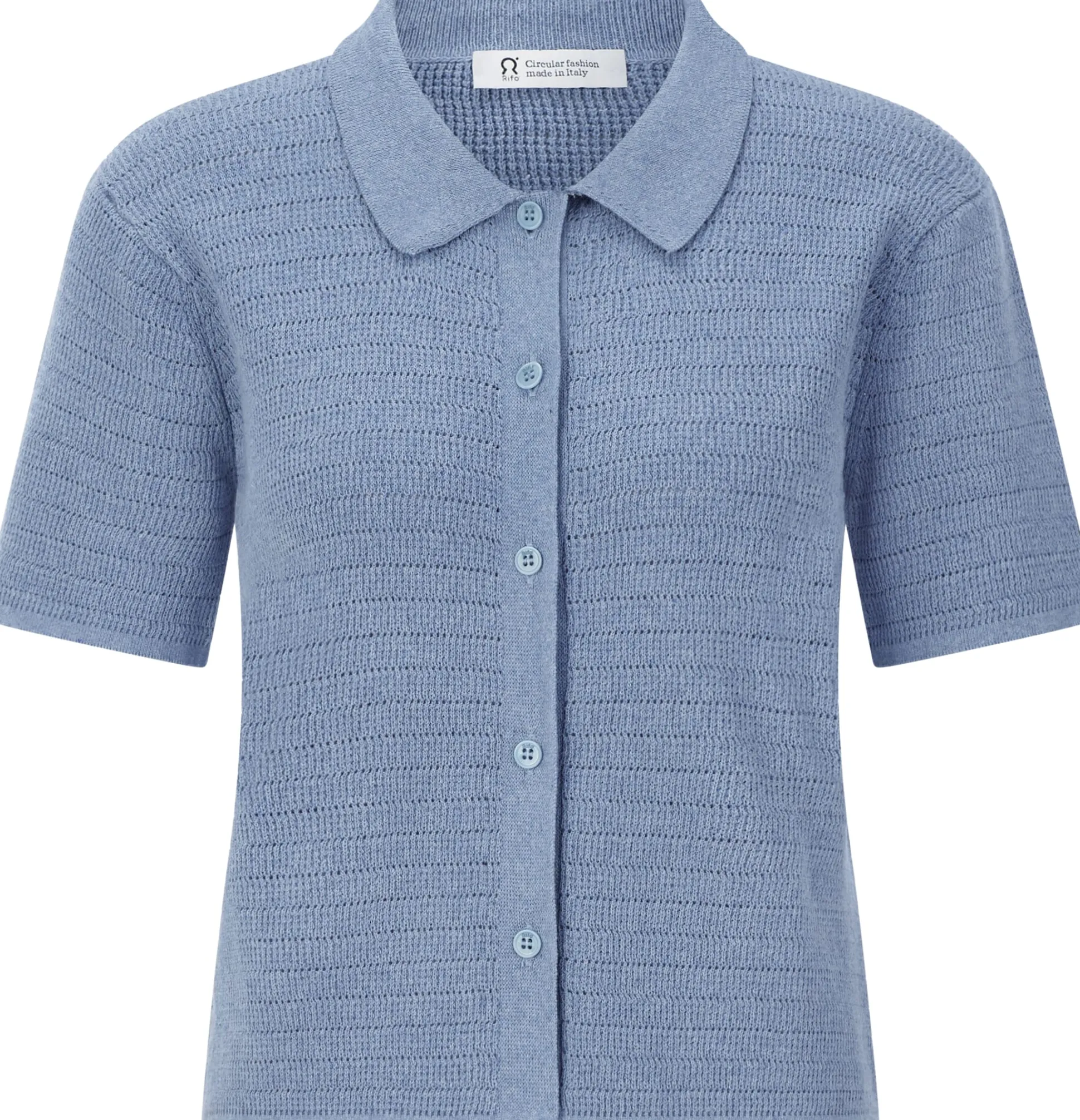 Damen-Strickpolo geknöpft