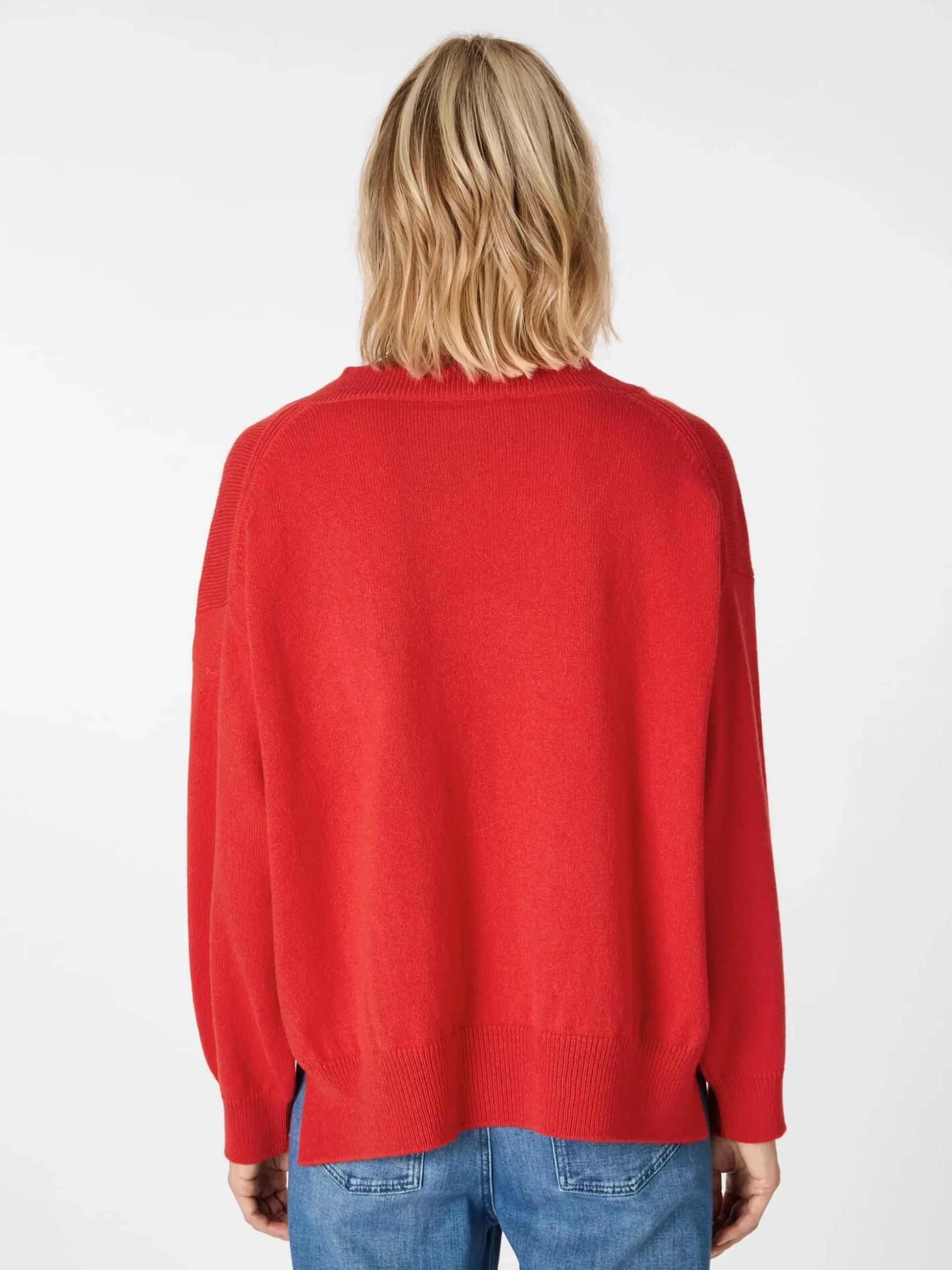 Damen-Strickpullover V-Ausschnitt
