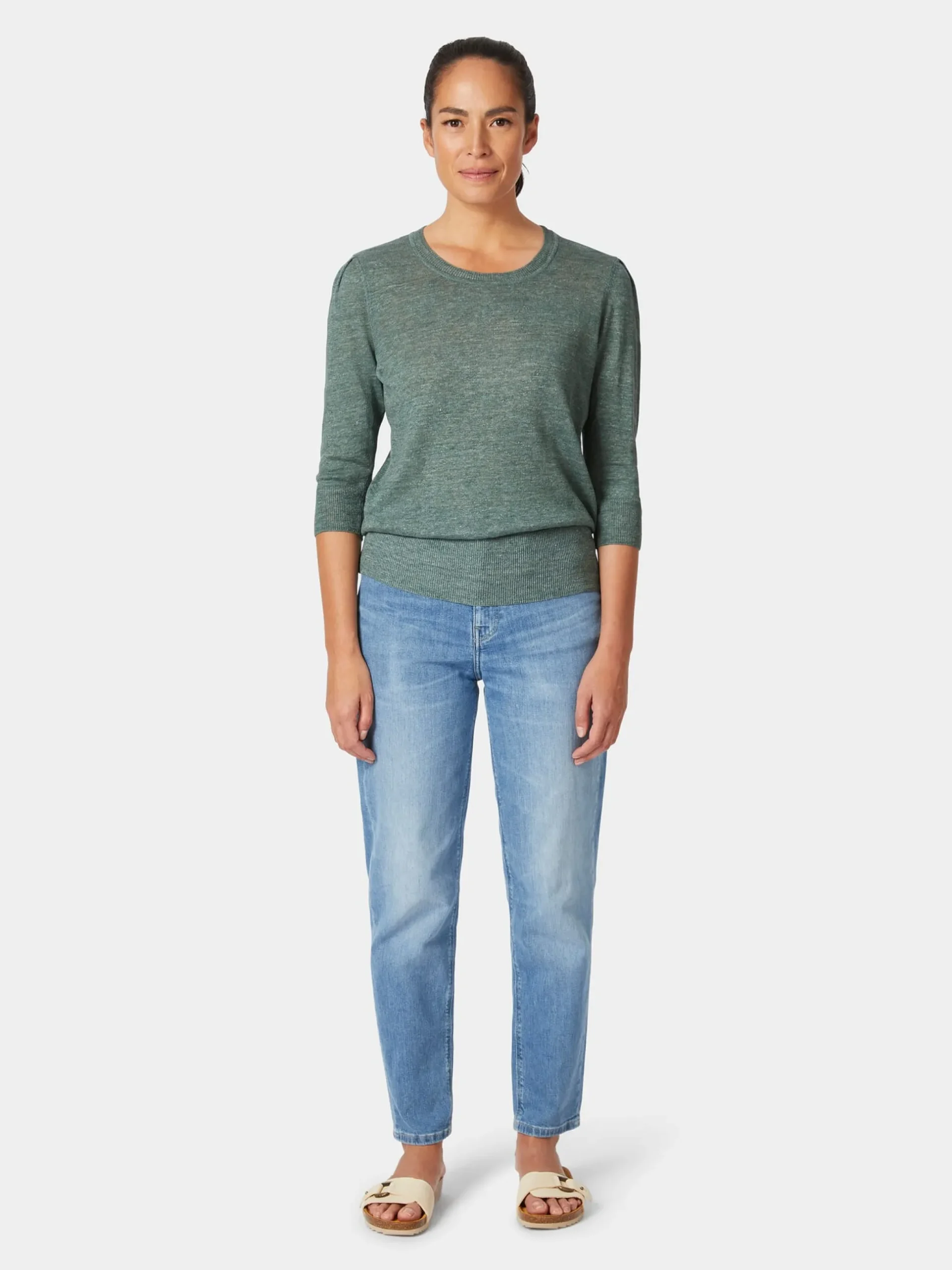 Damen-Strickshirt Dreiviertelarm