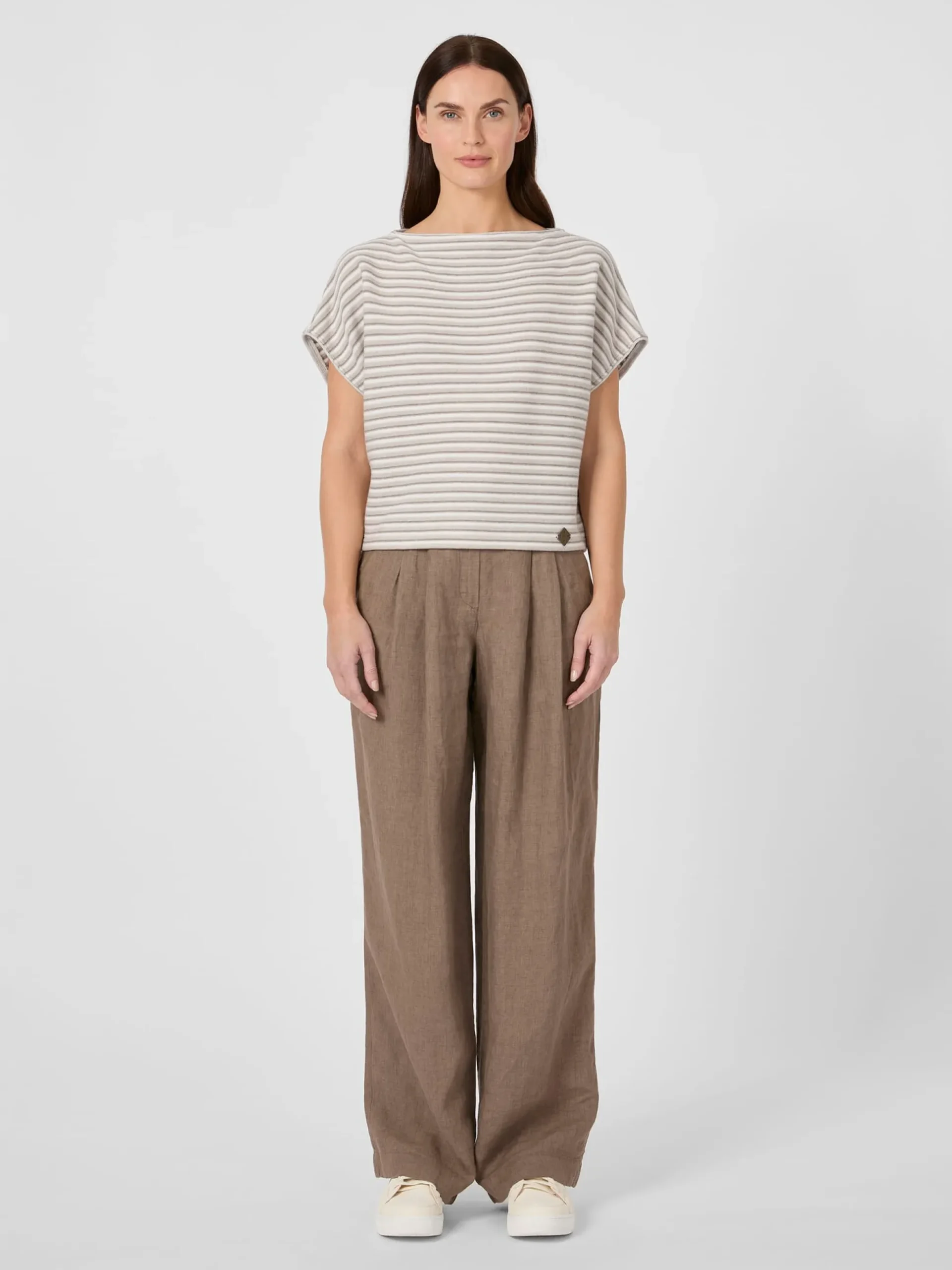 Damen-Strickshirt gestreift