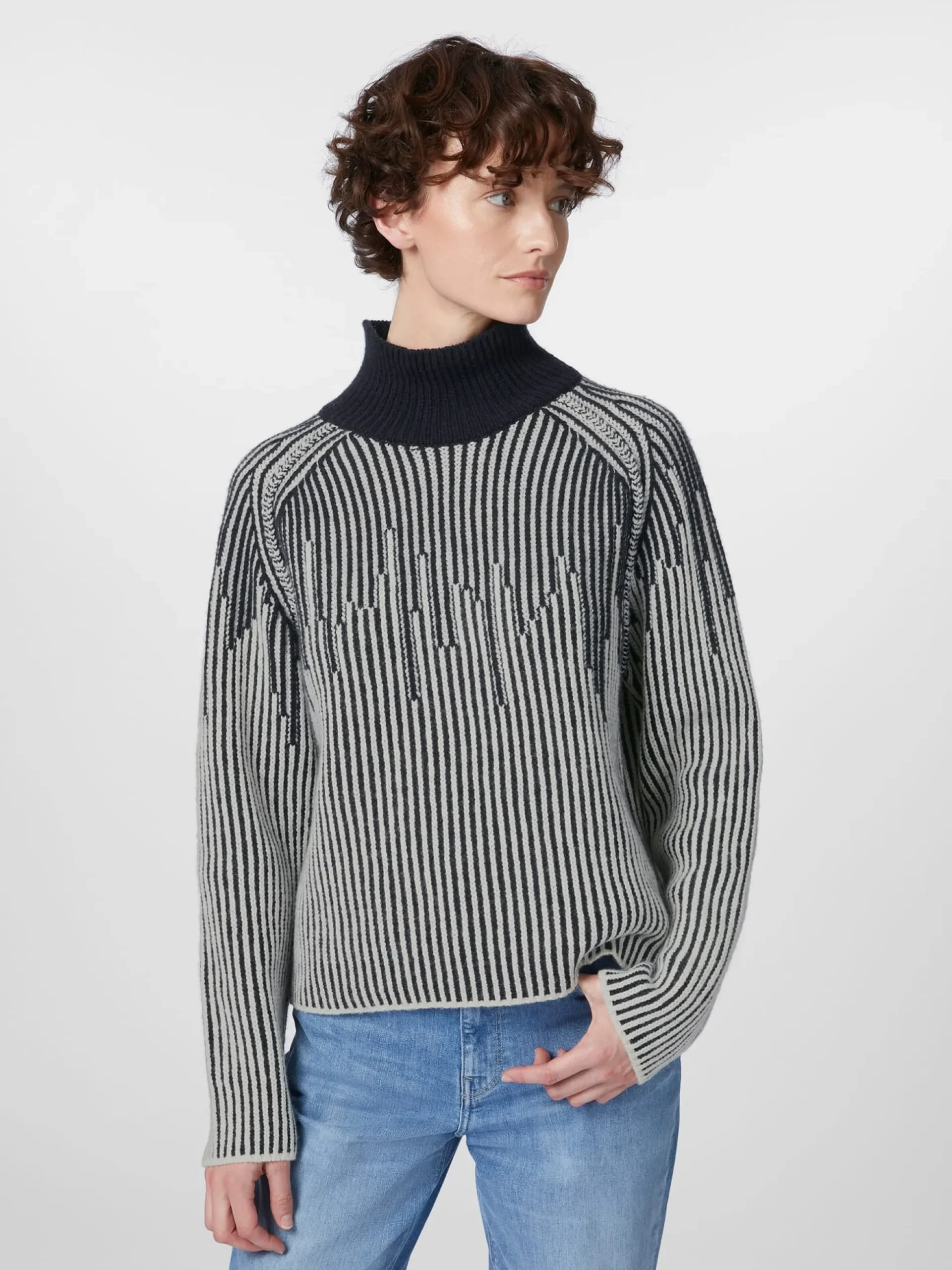 Damen-Strukturpullover