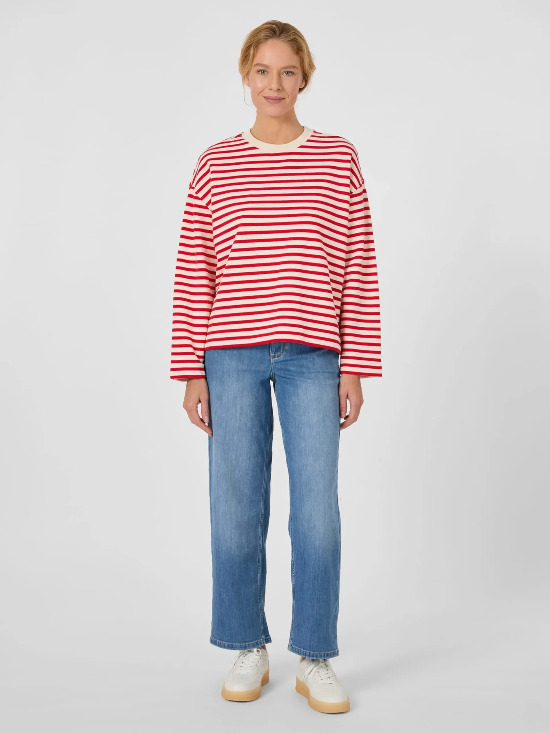 Damen-Sweatshirt gestreift