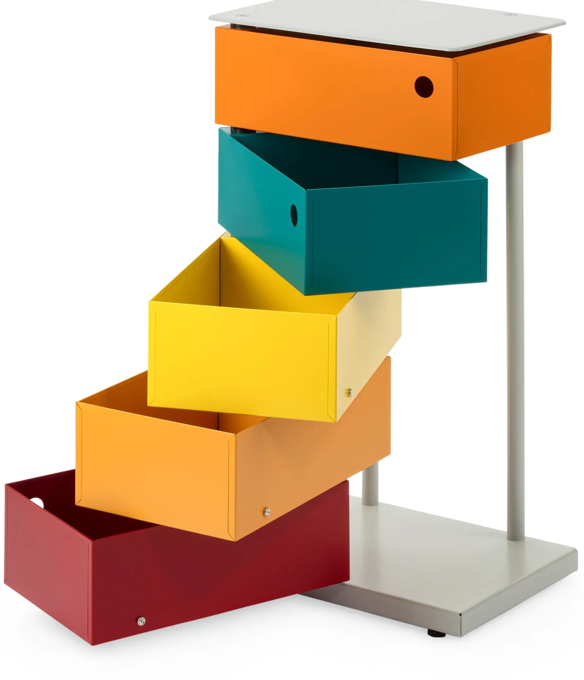 Drehladen-Container Stahlblech 5-fach Polychrom Bruno