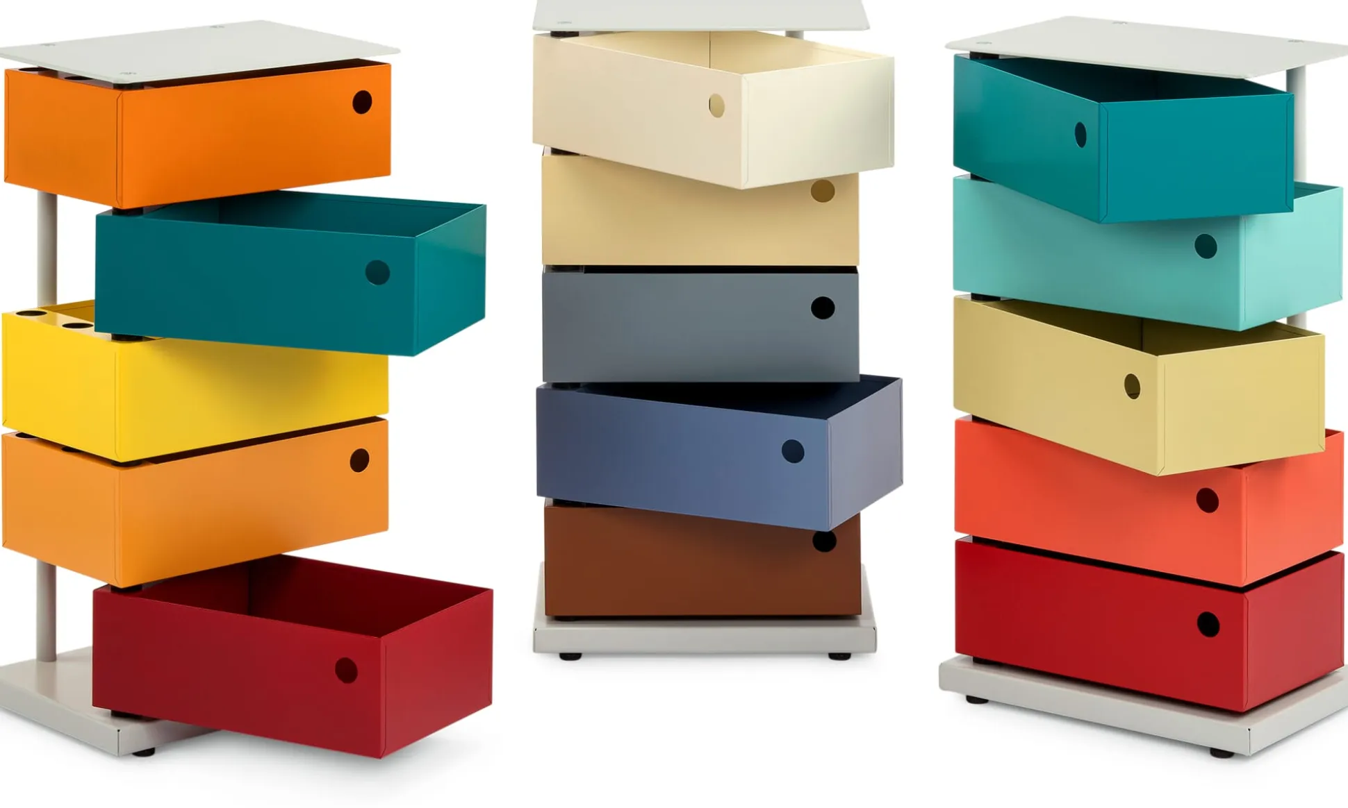 Drehladen-Container Stahlblech 5-fach Polychrom Bruno