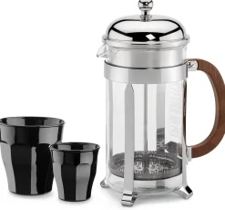 Französisches Kaffeeglas schwarz