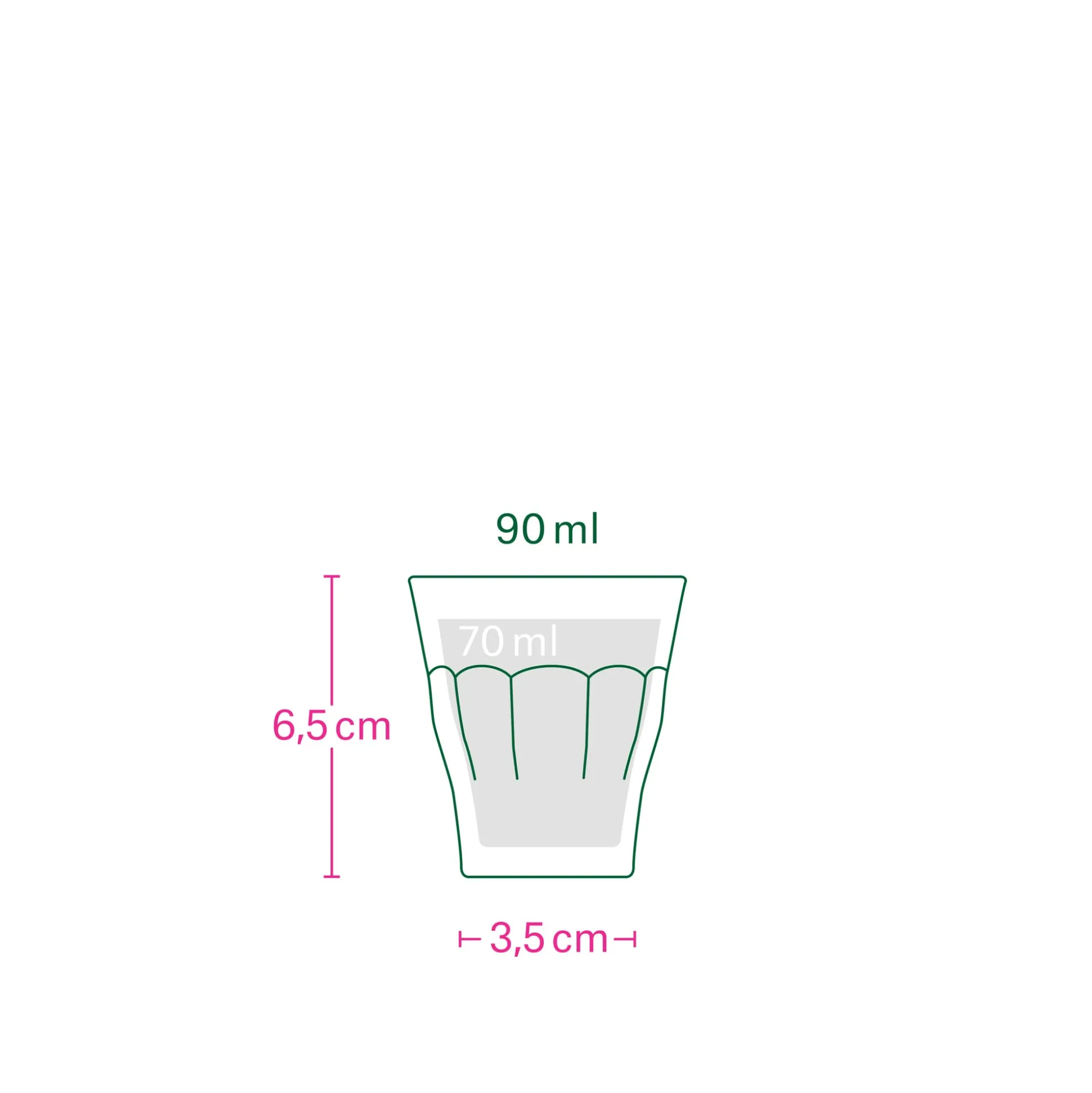 Französisches Kaffeeglas schwarz
