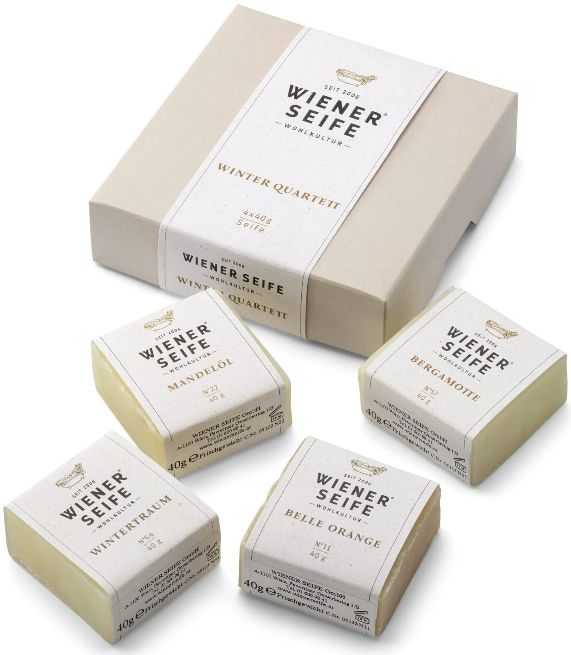Geschenkset Wiener Seifen Winterquartett