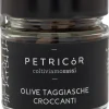 Getrocknete Taggiasca-Oliven
