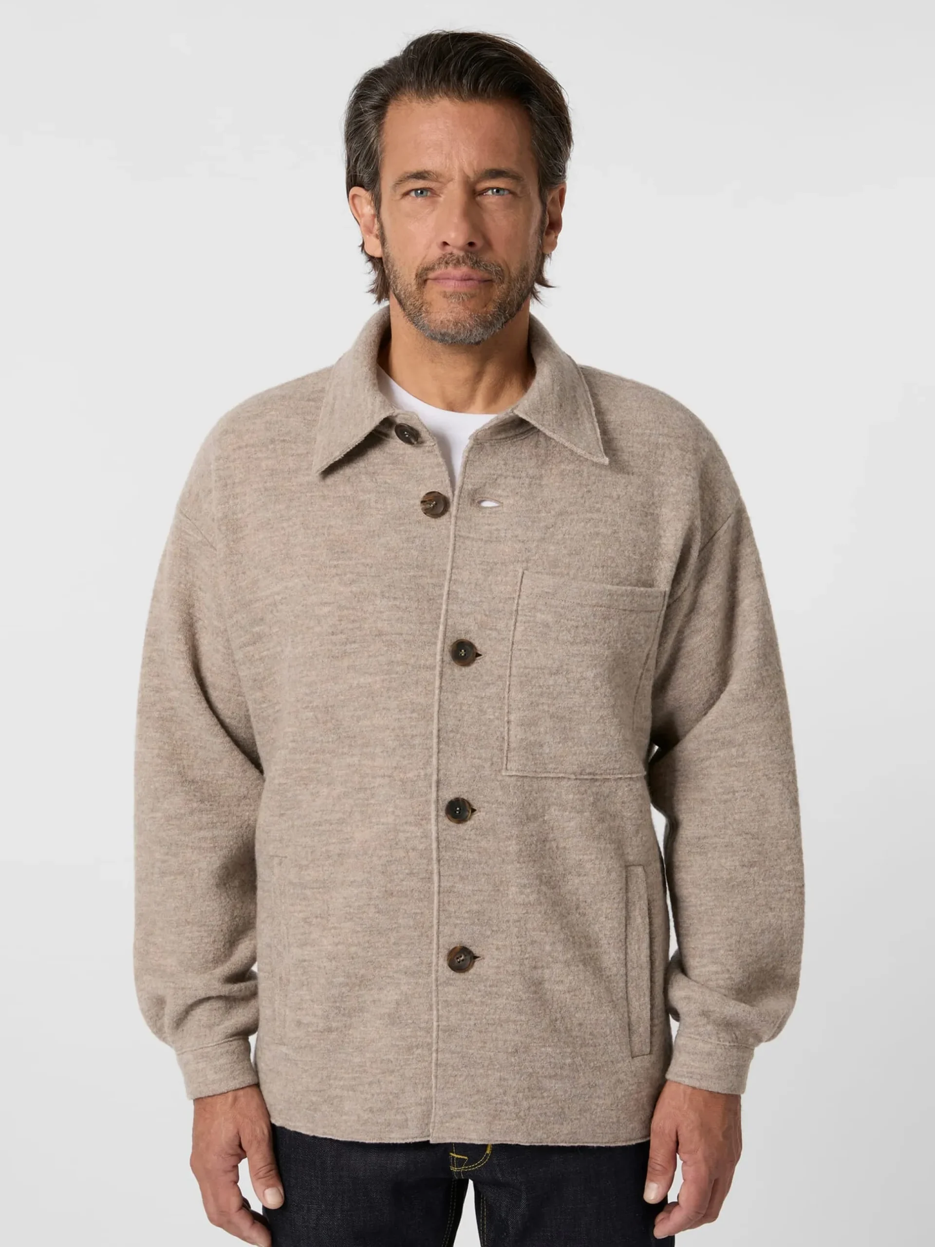 Herren-Hemdjacke Wollwirk