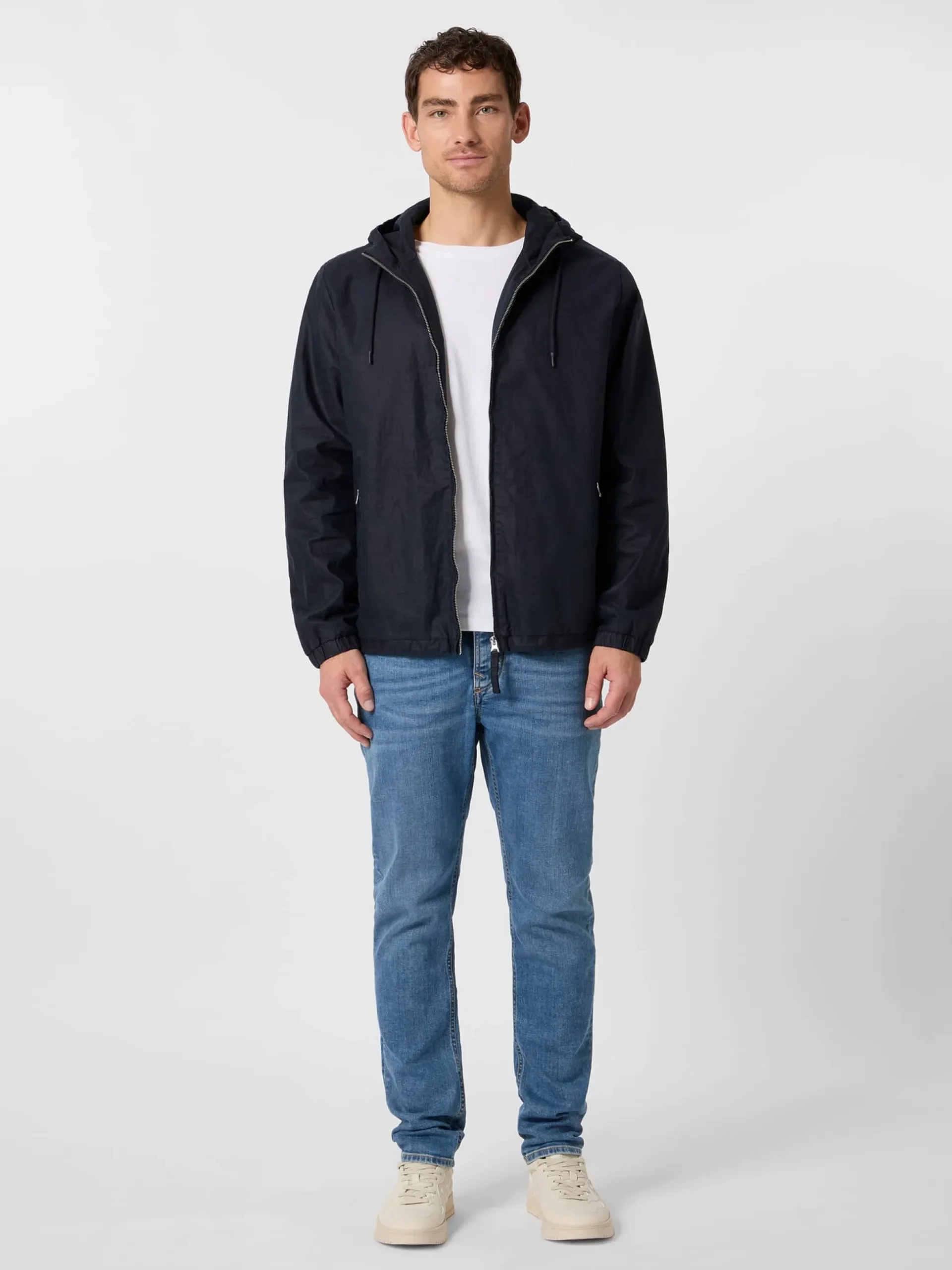 Herren-Kapuzenjacke Leinen