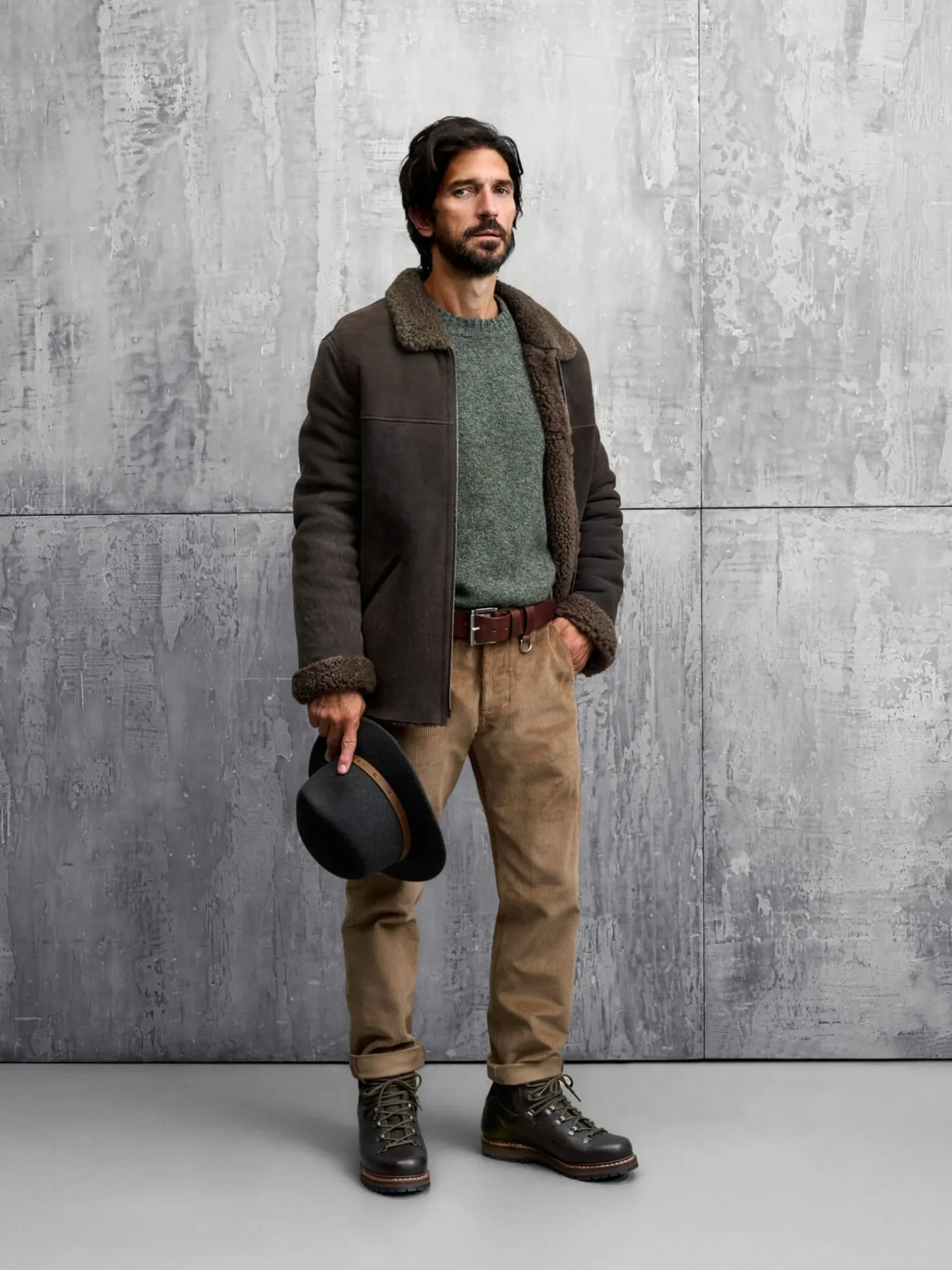 Herren-Lammfelljacke