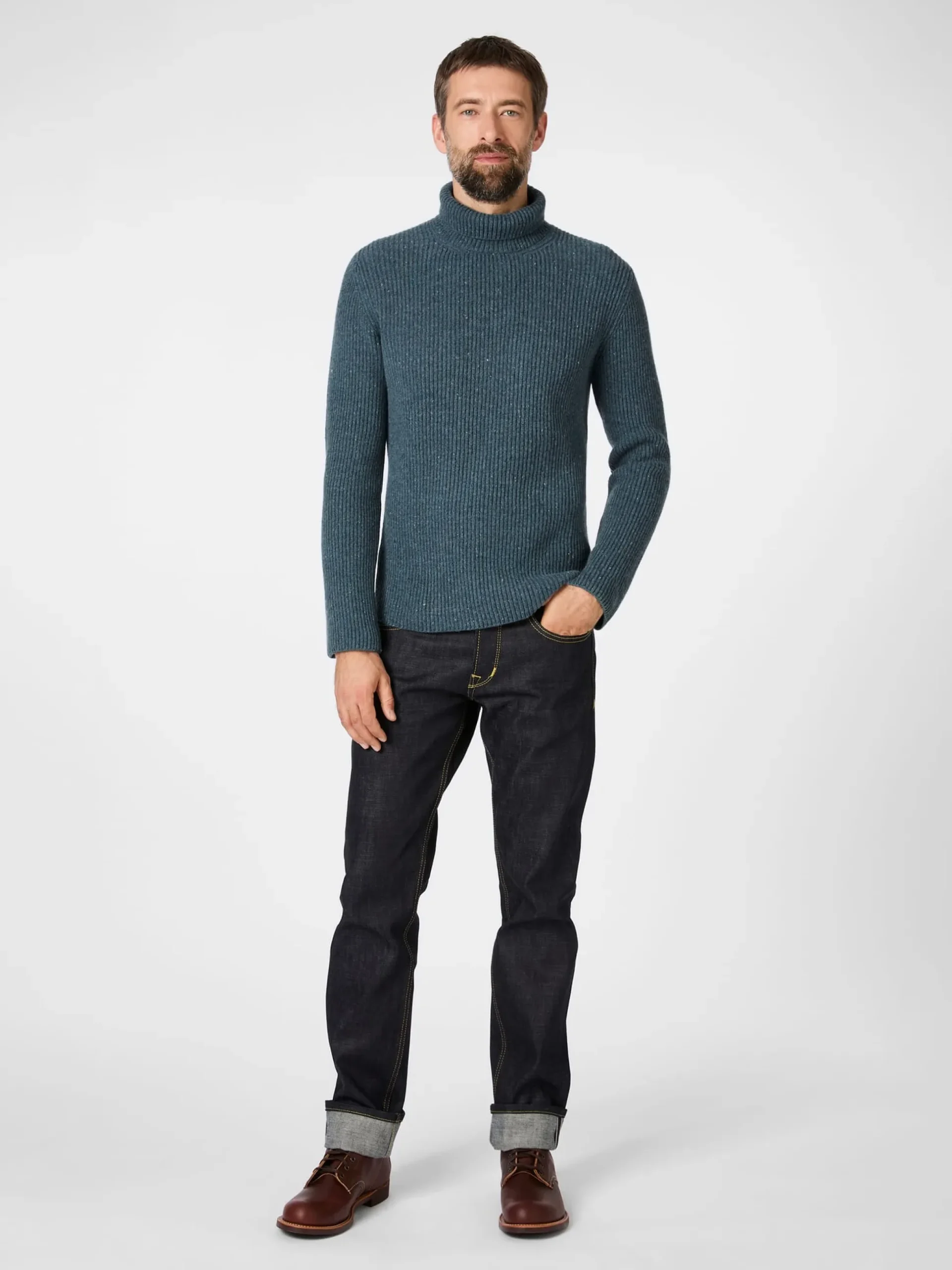 Herrenpullover Melangegarn