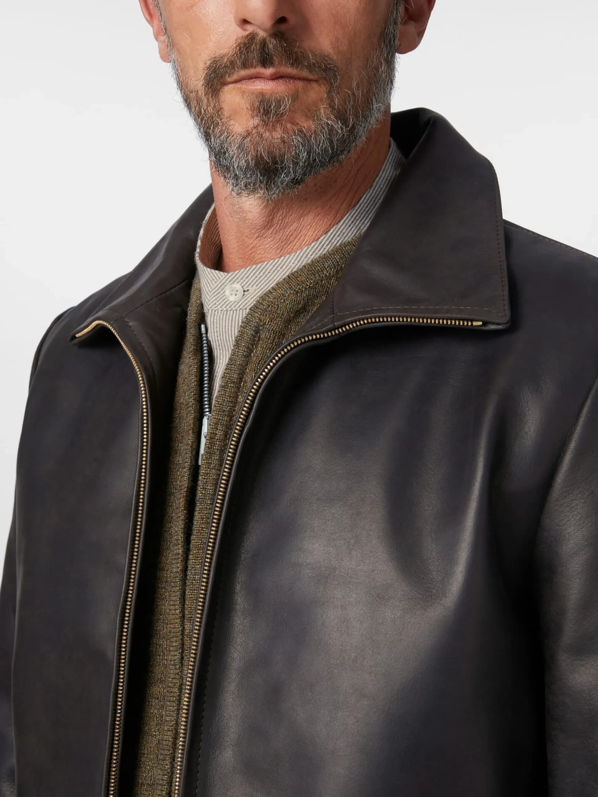 Herren-Roadsterjacke Pferdeleder