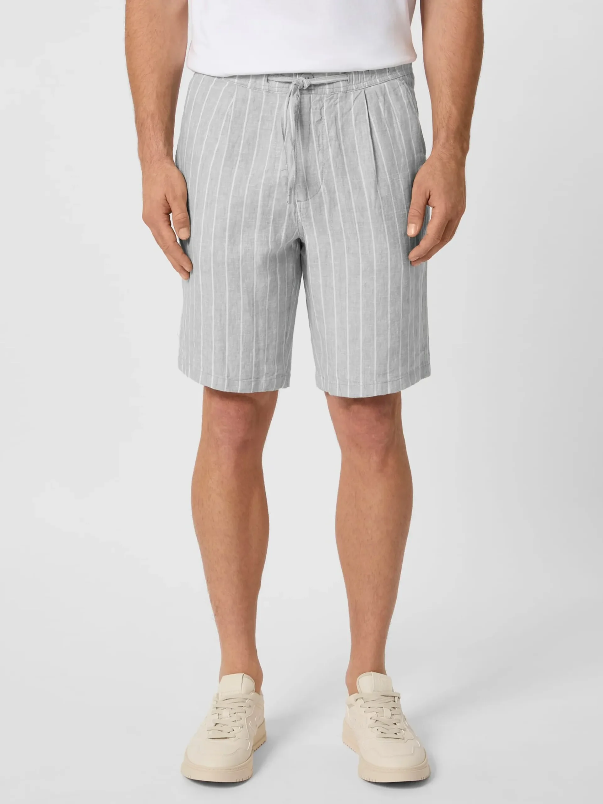 Herrenshorts Leinen gestreift