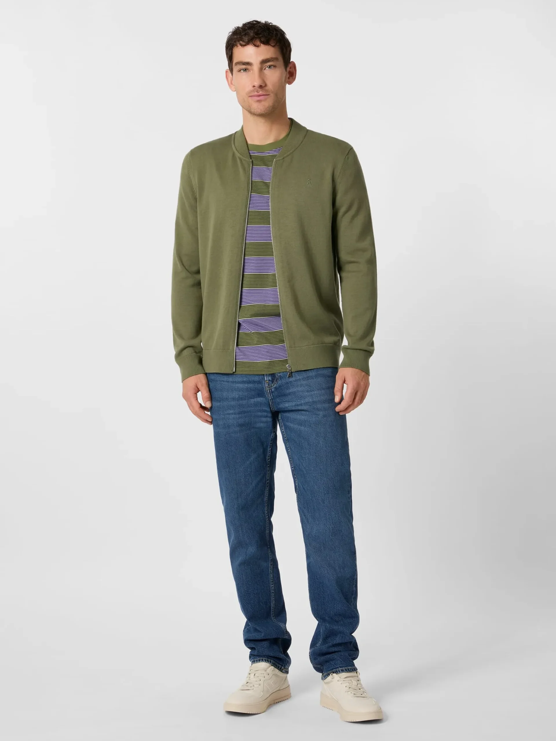 Herren-Strickjacke mit Zip