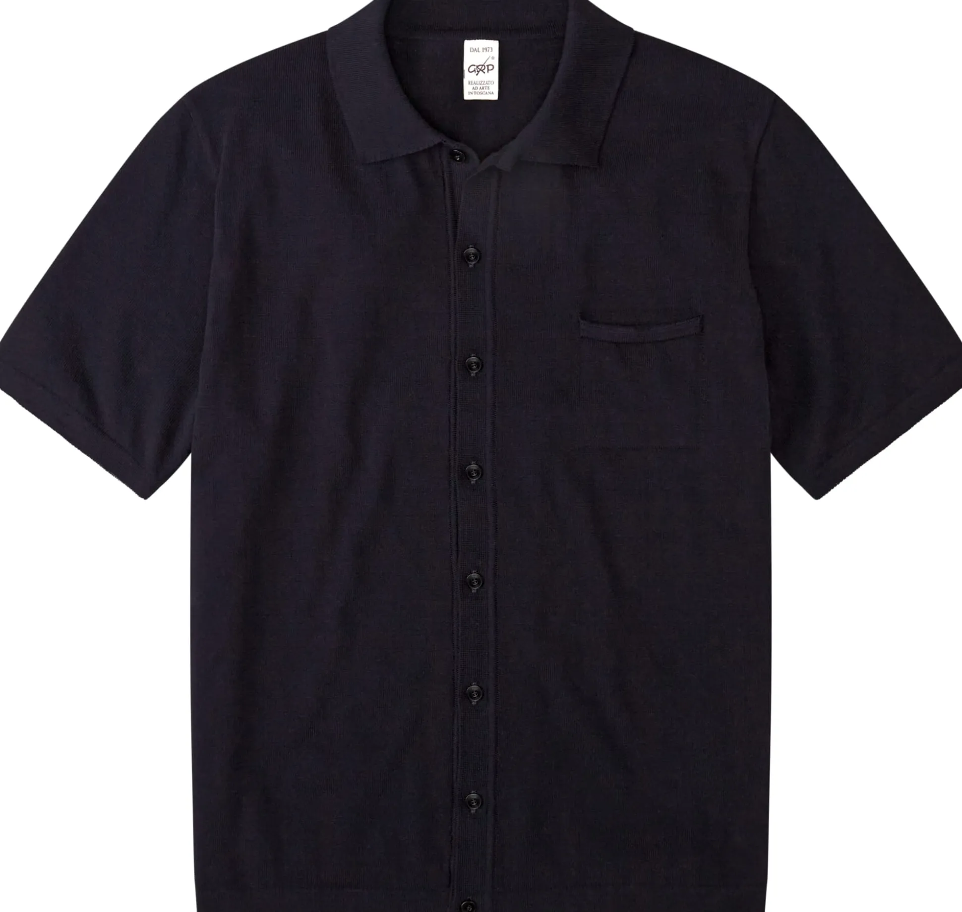 Herren-Strickshirt geknöpft