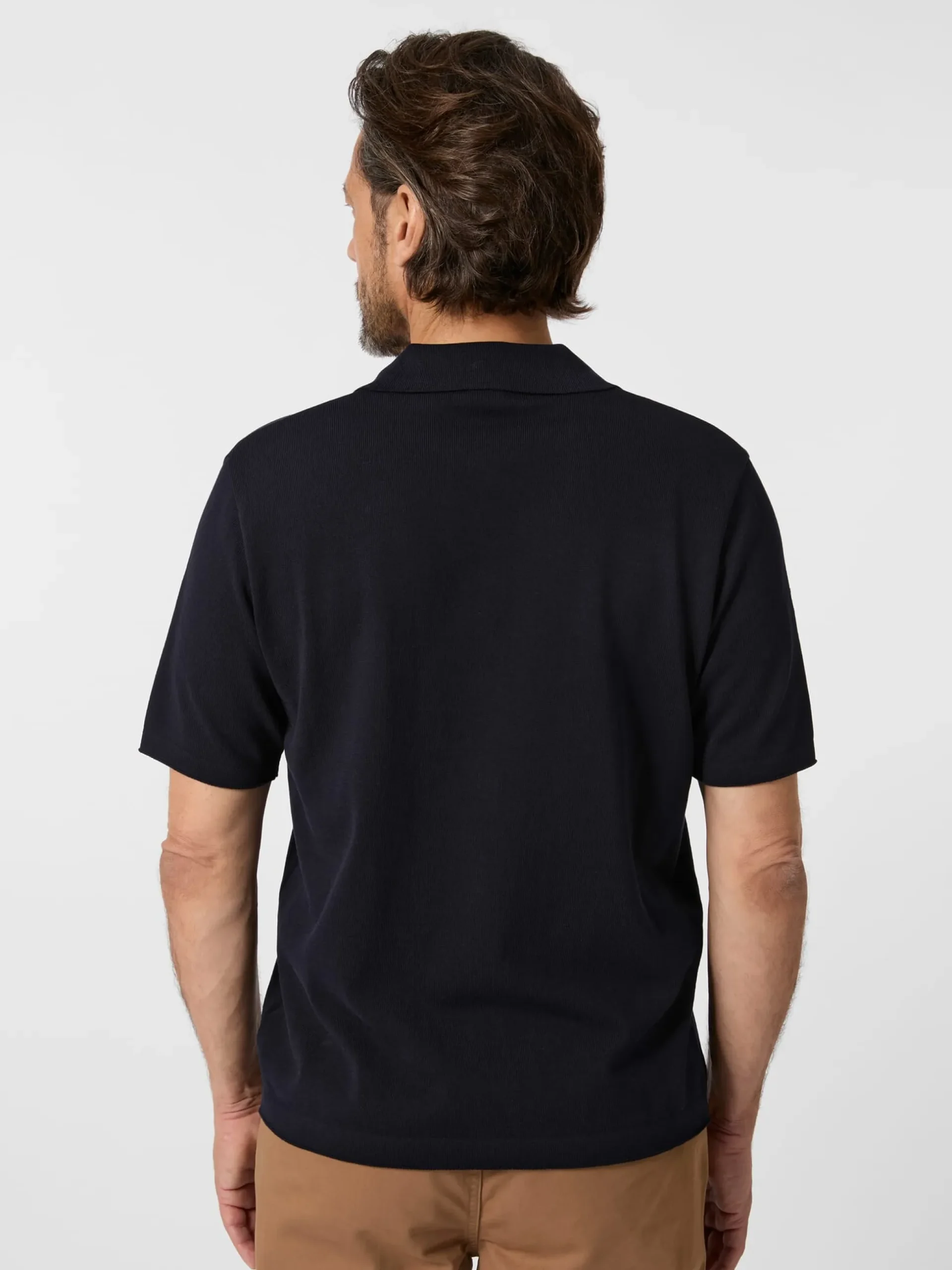 Herren-Strickshirt geknöpft