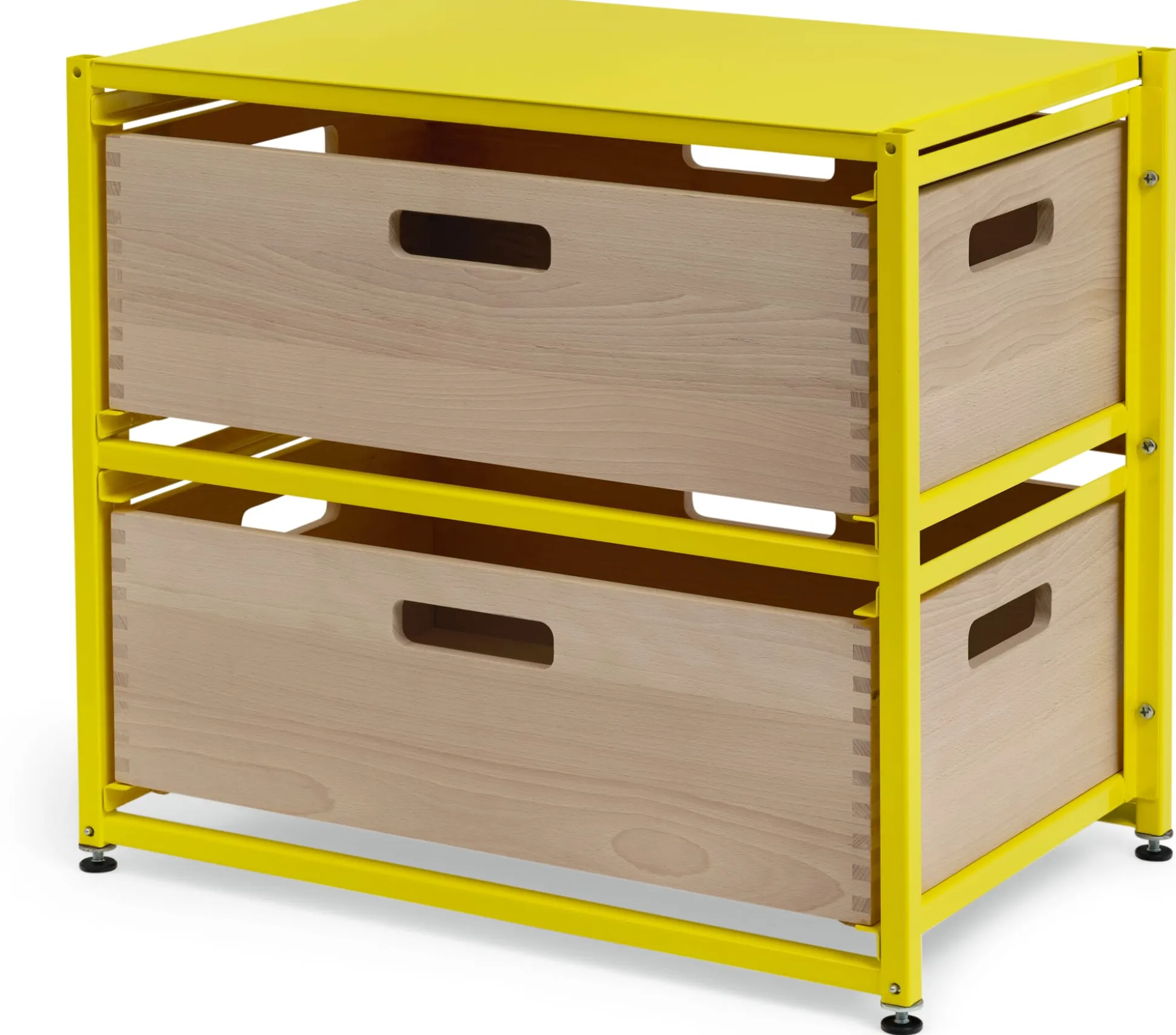 Holzkiste zu Schubladenregal Stellage zwei
