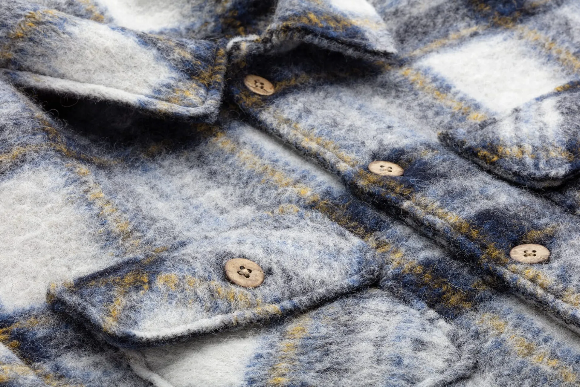 Kinder-Hemdjacke Wollwalk kariert