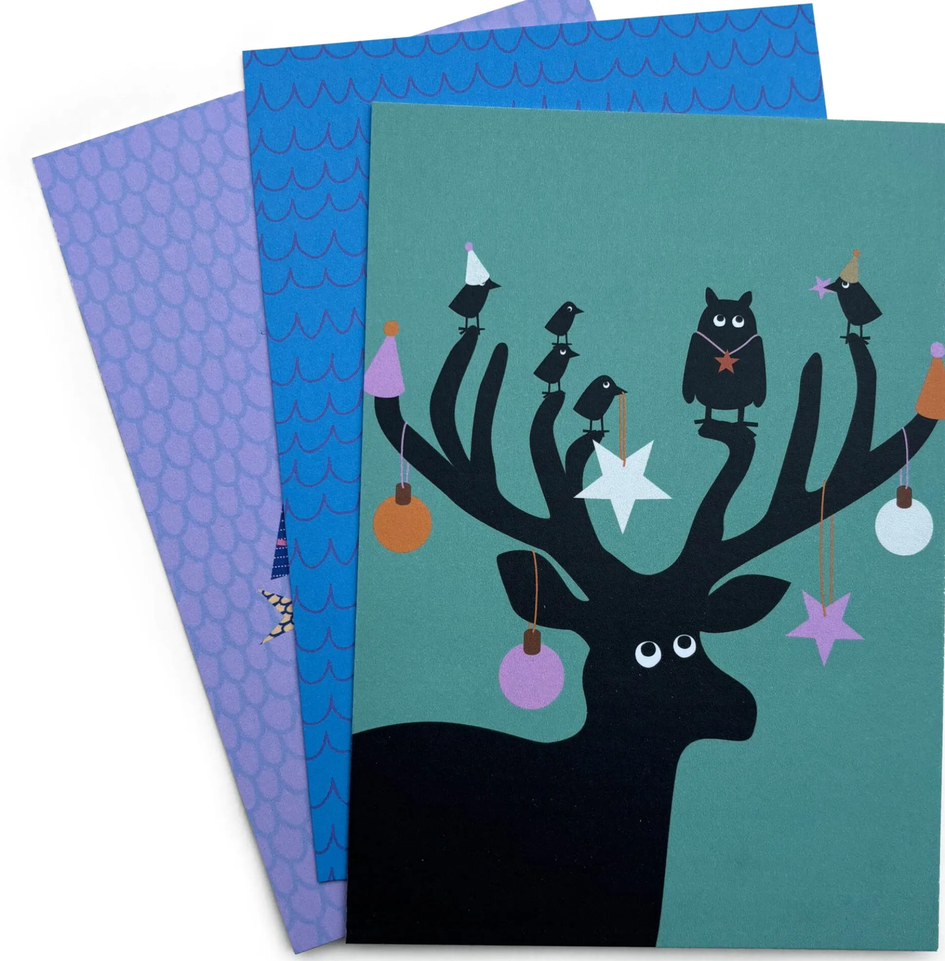 Postkarten-Set Tierische Weihnachten