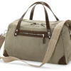 Reisetasche Segeltuch, Grünbeige