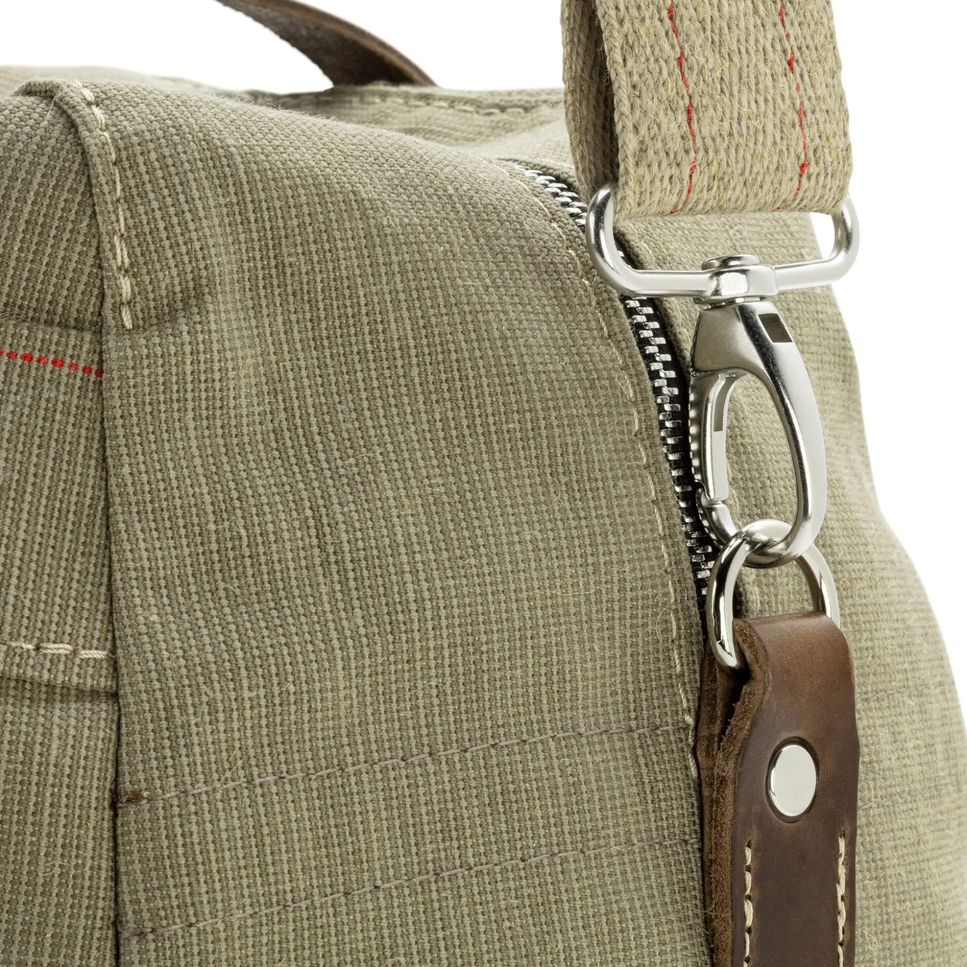 Reisetasche Segeltuch, Grünbeige