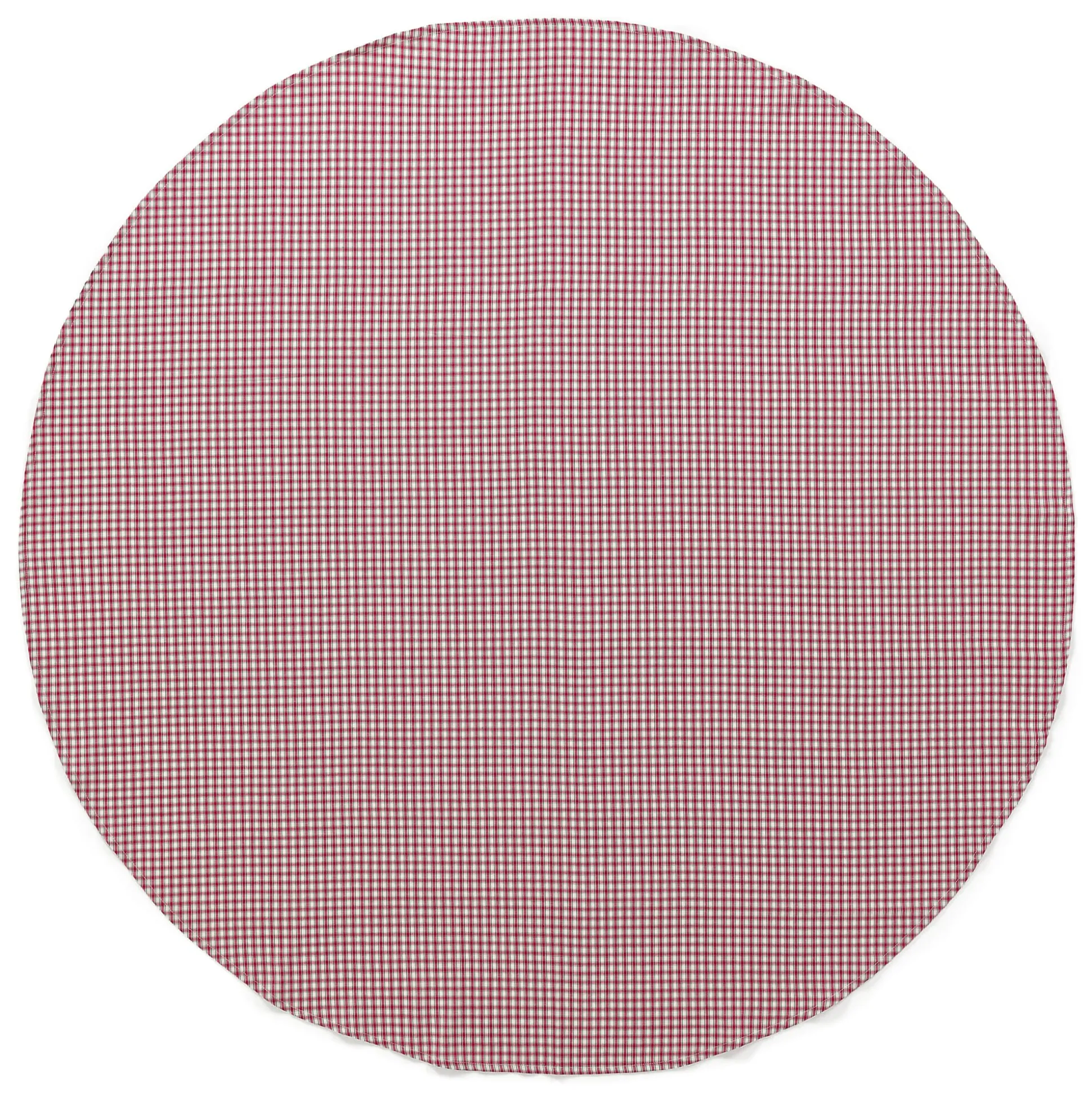 Runde Tischdecke rot-weiß kariert