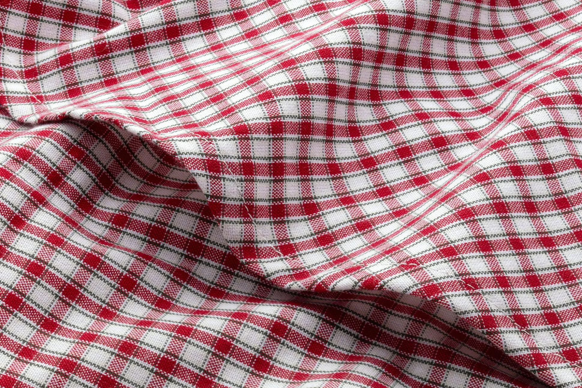 Runde Tischdecke rot-weiß kariert