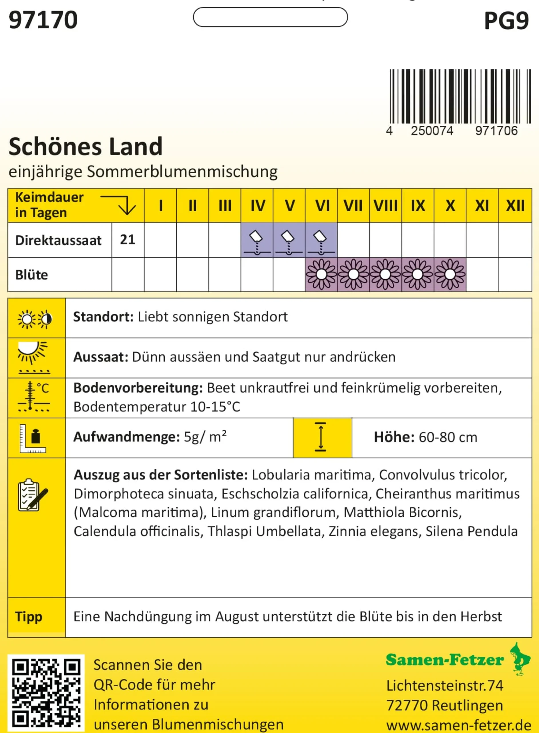 Saatgutmischung Sommerblumen aus dem Bauerngarten