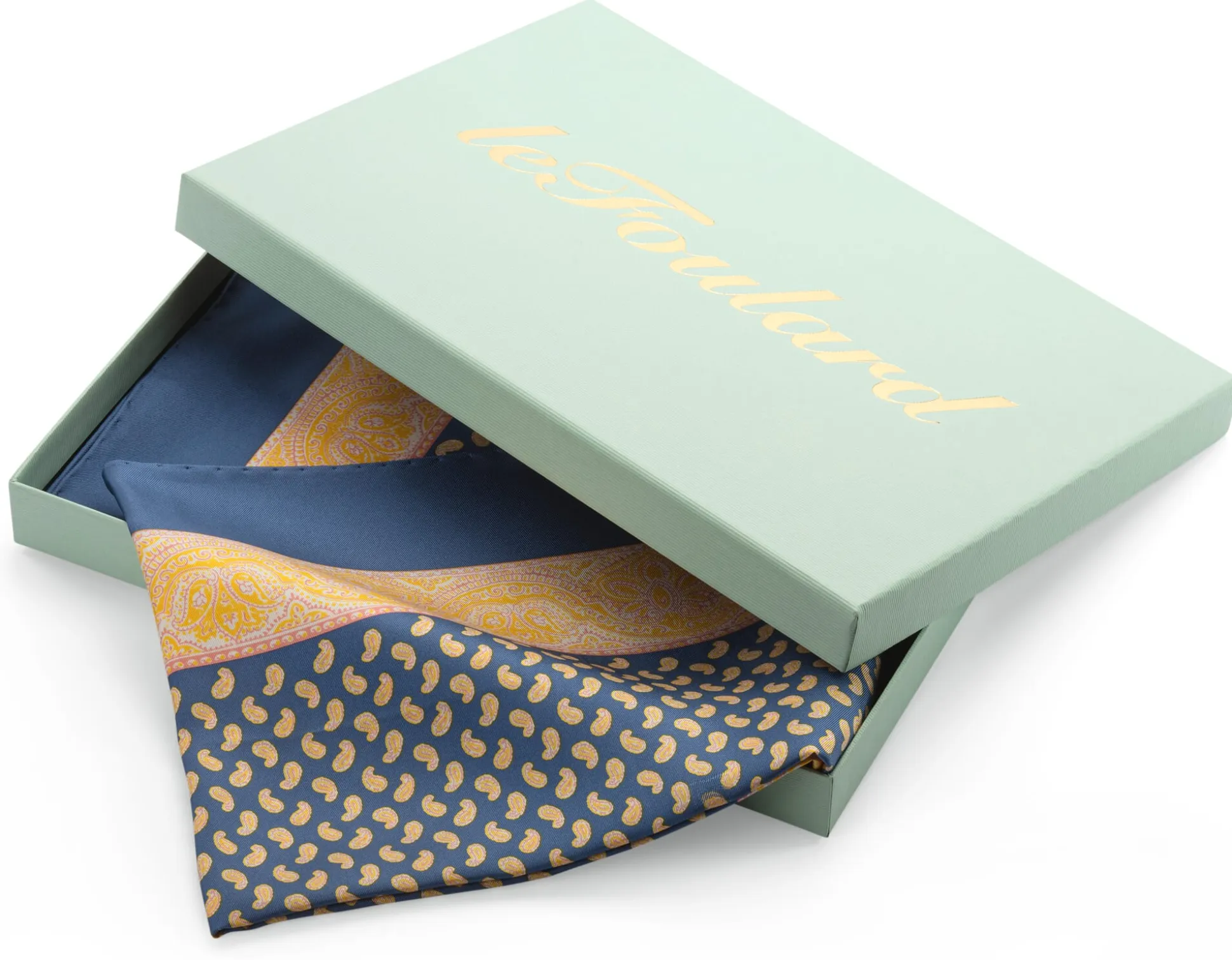 Seidentuch Paisley, Royalblau
