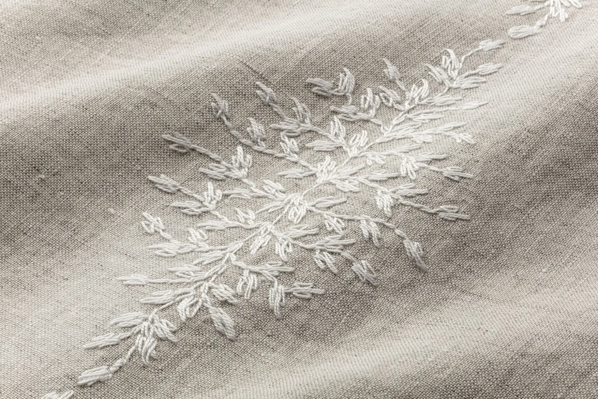 Serviette Leinen Blätterränke